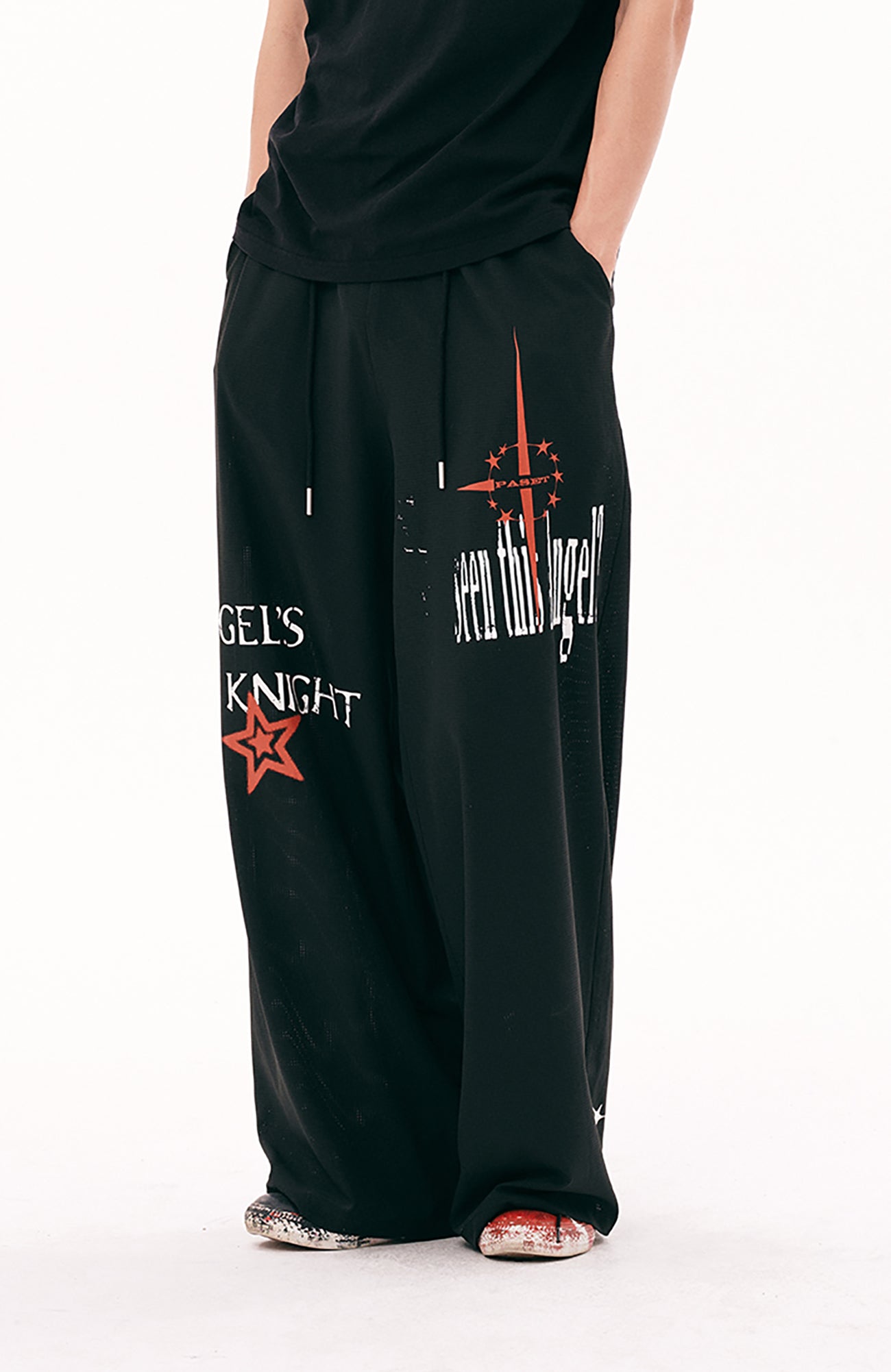 PASET Star Graphic Wide-Leg Pants