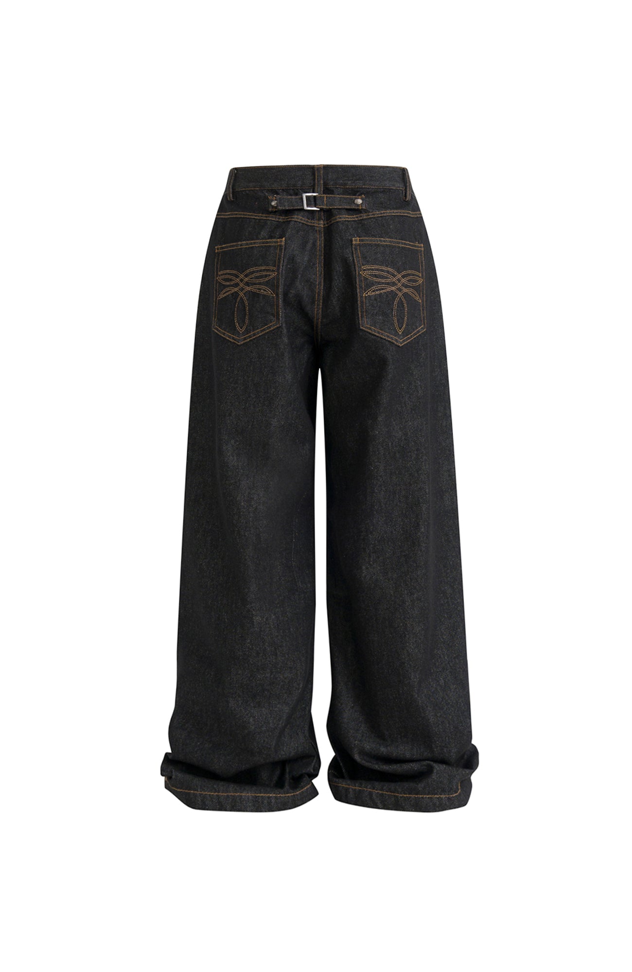 SADSOUP Contrast Stitch Wide-Leg Jeans