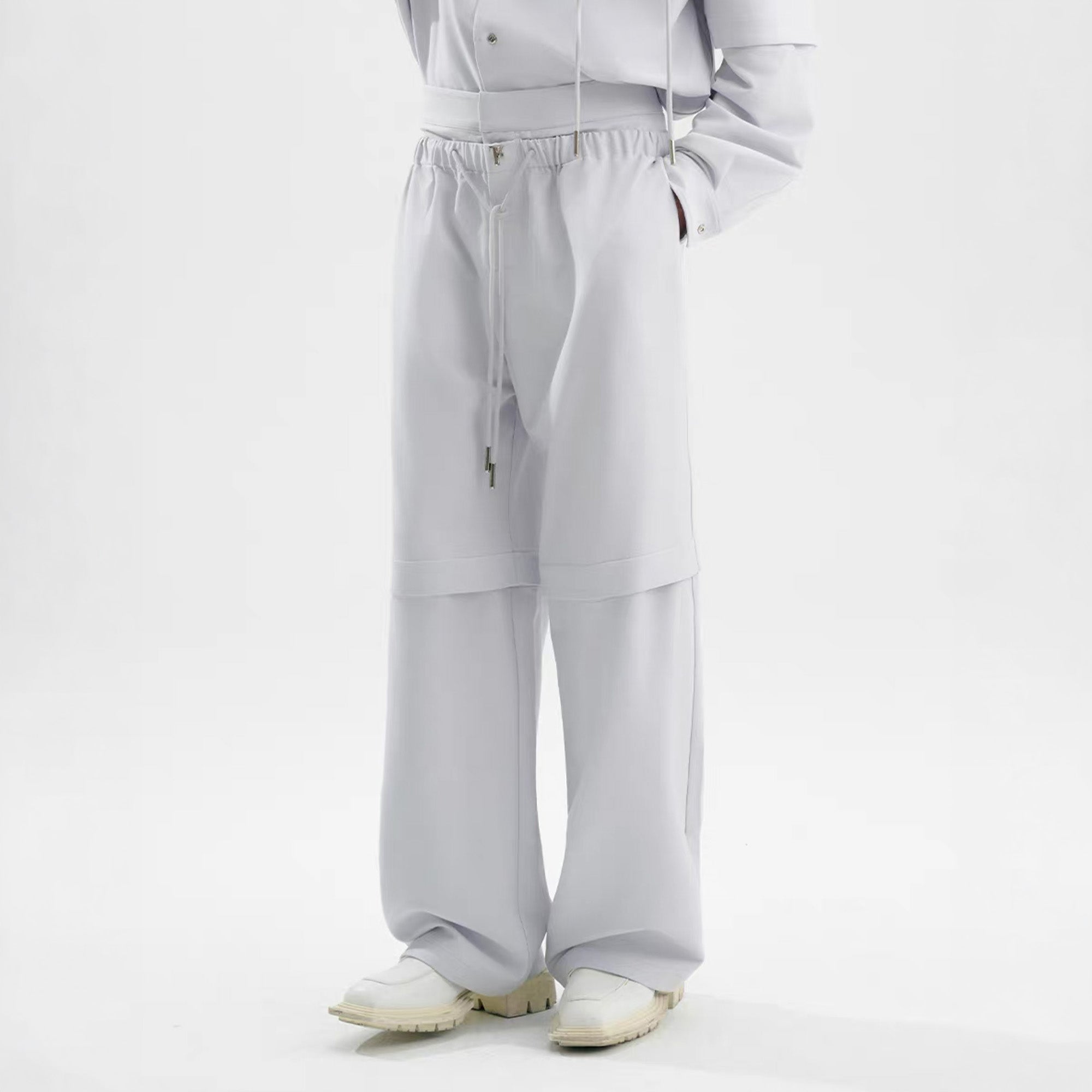 TIWILLTANG Detachable Drawstring Straight-Leg Pants, premium urban and streetwear designers apparel on PROJECTISR.com, TIWILLTANG