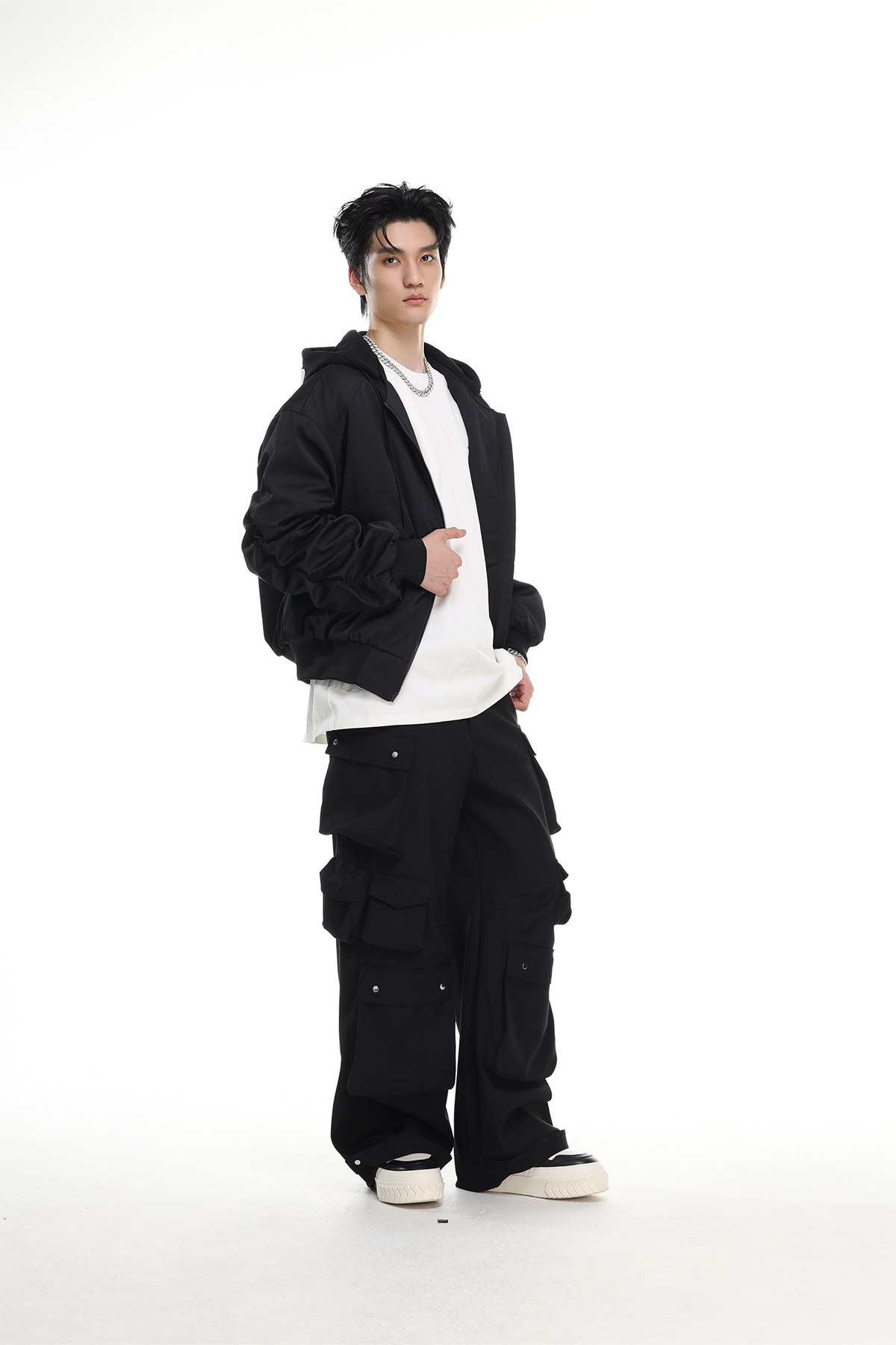 ARDENCODE Utility Oversized Bomber Jacket, premium urban and streetwear designers apparel on PROJECTISR.com, ARDENCODE