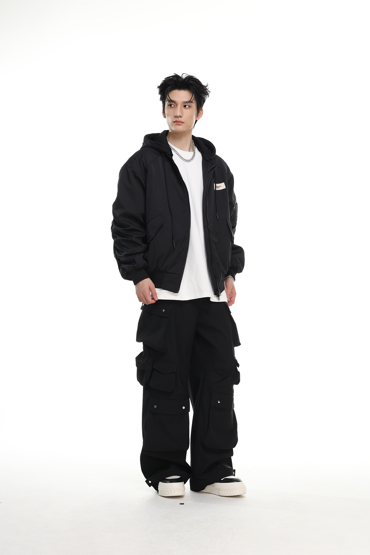 ARDENCODE Utility Oversized Bomber Jacket, premium urban and streetwear designers apparel on PROJECTISR.com, ARDENCODE