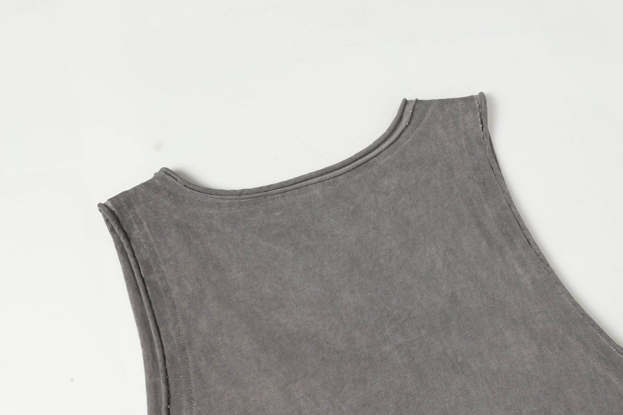 CLP Essential Washed Raw-Edge Tank Top, premium urban and streetwear designers apparel on PROJECTISR.com, CLP