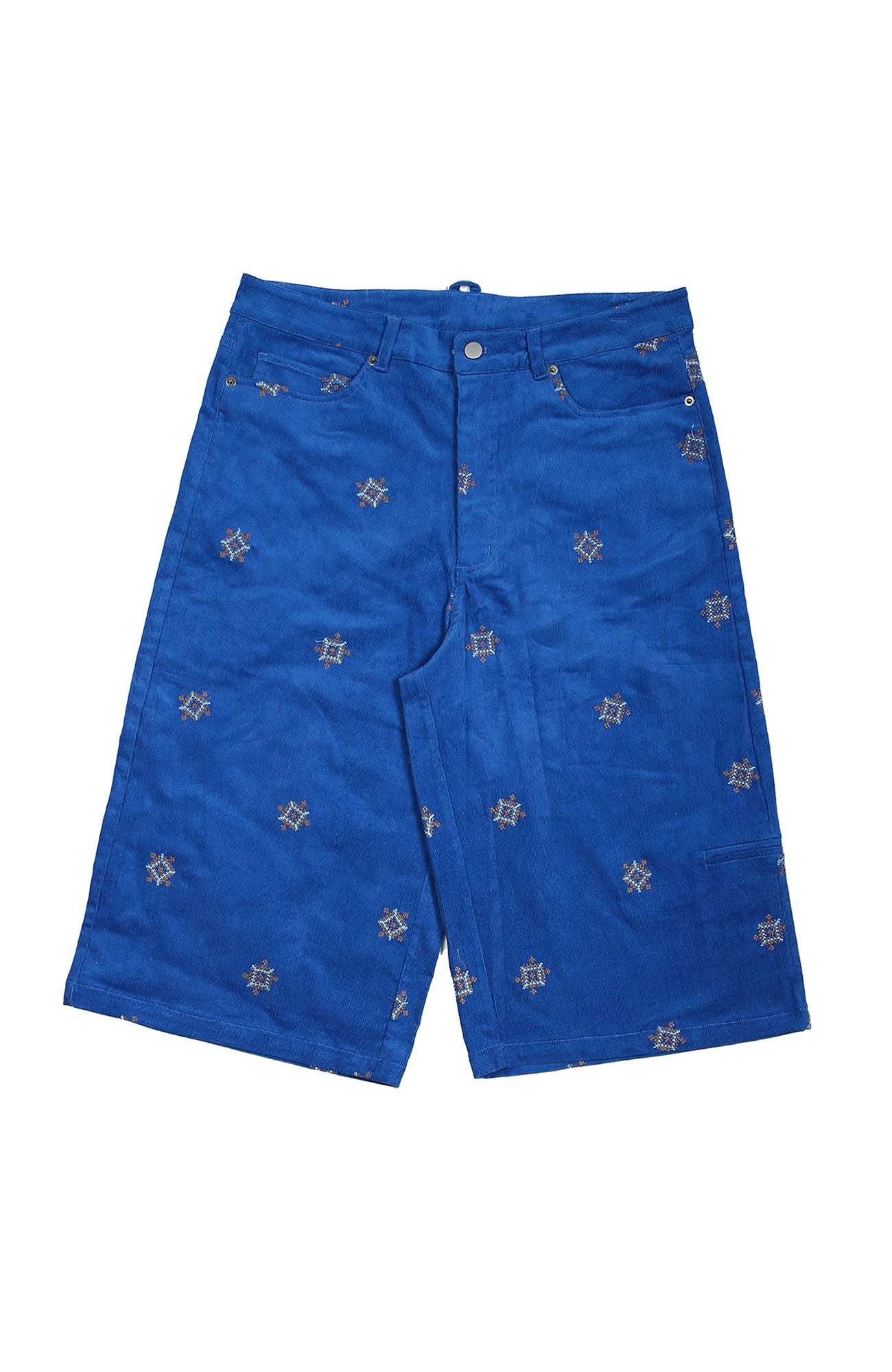 TRECLUB Embroidered Wide-leg Shorts