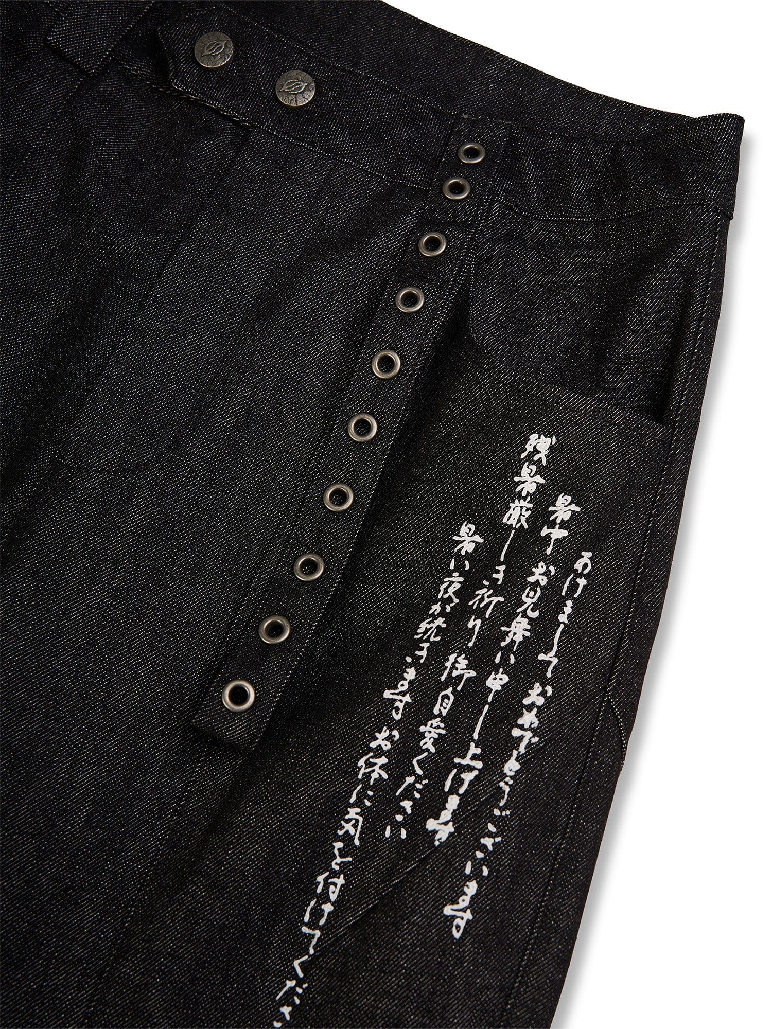 FLYERRER Abstract Graphic Flared Raw Jeans, premium urban and streetwear designers apparel on PROJECTISR.com, FLYERRER