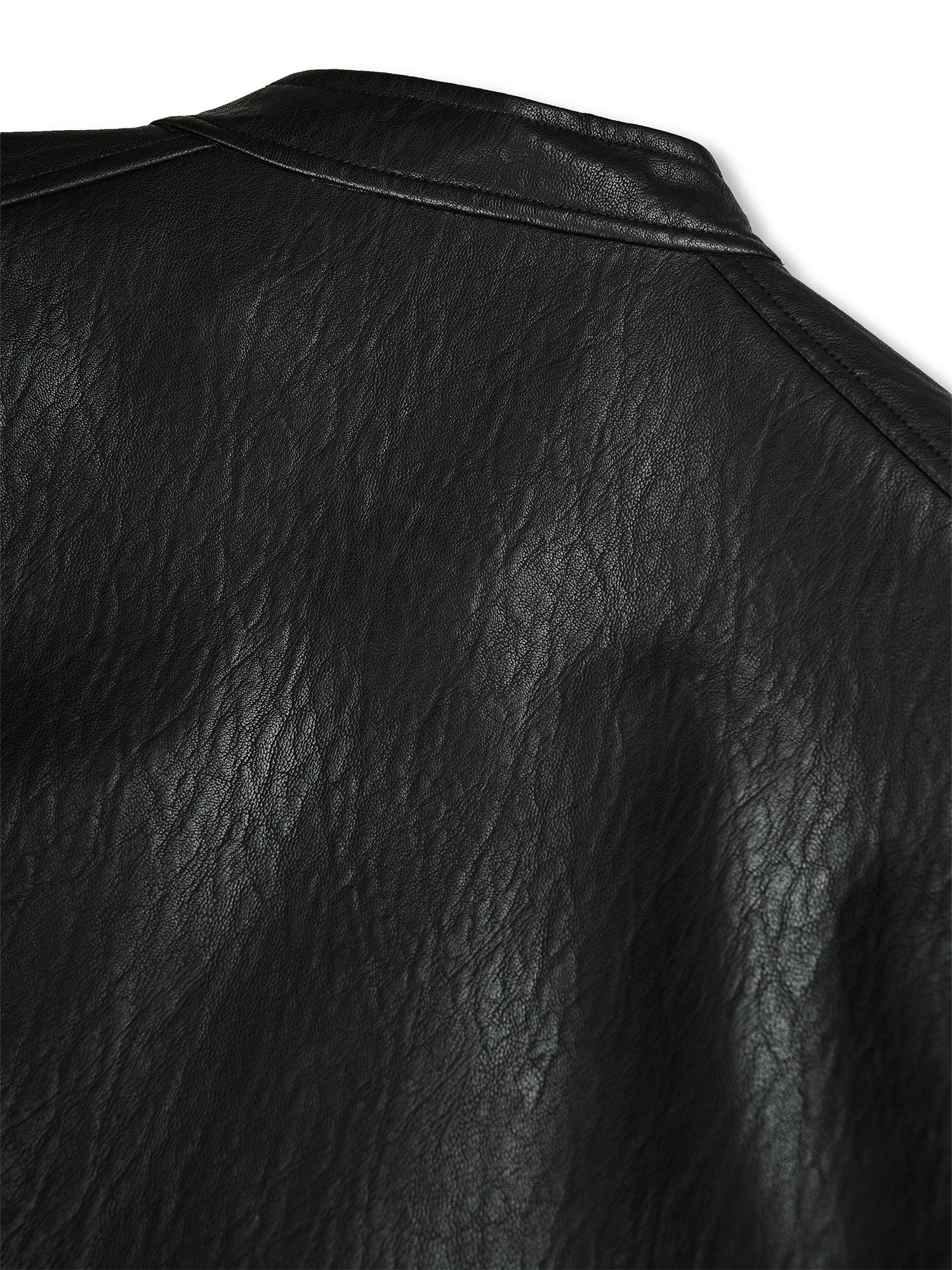 FLYERRER Structured Panel Faux Leather Biker Jacket, premium urban and streetwear designers apparel on PROJECTISR.com, FLYERRER
