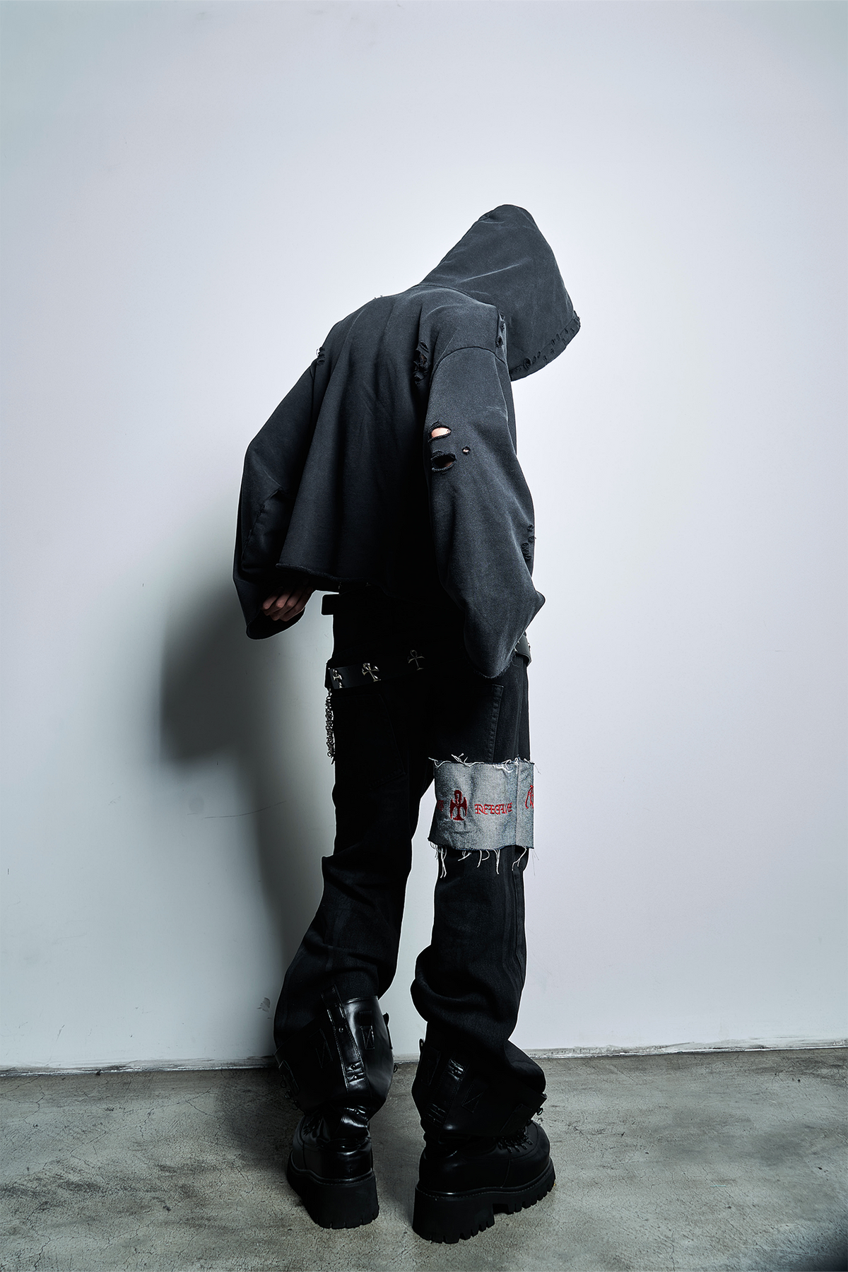 ANTI WAR REVIVAL Distressed Retro Graphic Oversized Hoodie