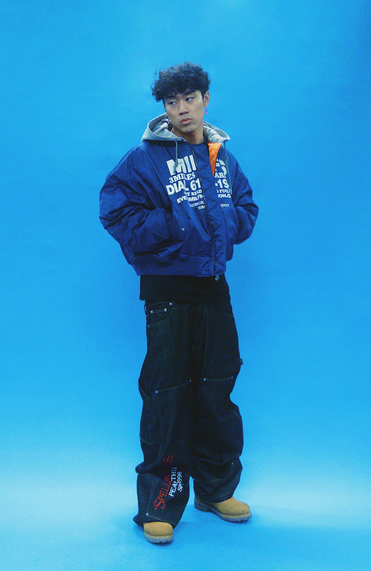 EVETS Graphic Cropped Hooded Bomber, premium urban and streetwear designers apparel on PROJECTISR.com, EVETS