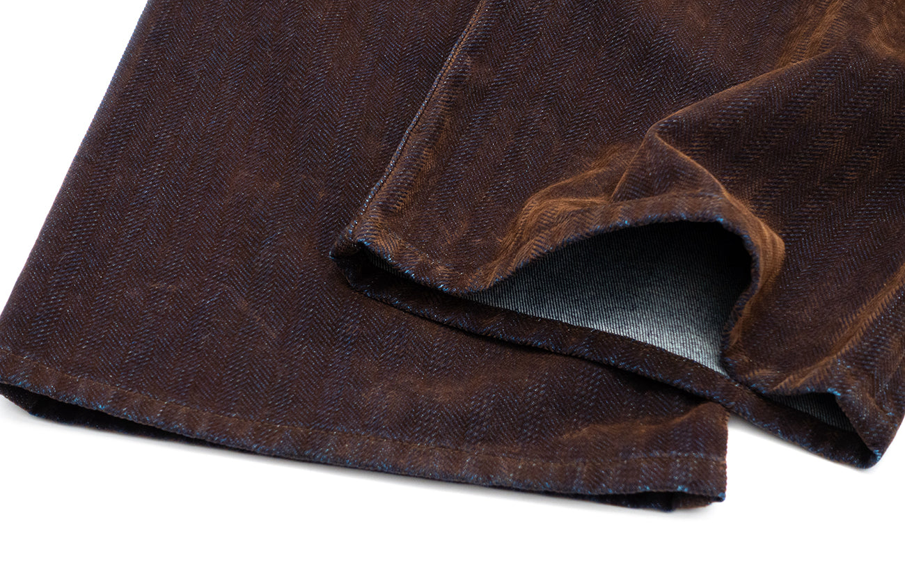 IN EXISTENCE Star Embroidered Herringbone Flocked Flare Jeans, premium urban and streetwear designers apparel on PROJECTISR.com, IN EXISTENCE