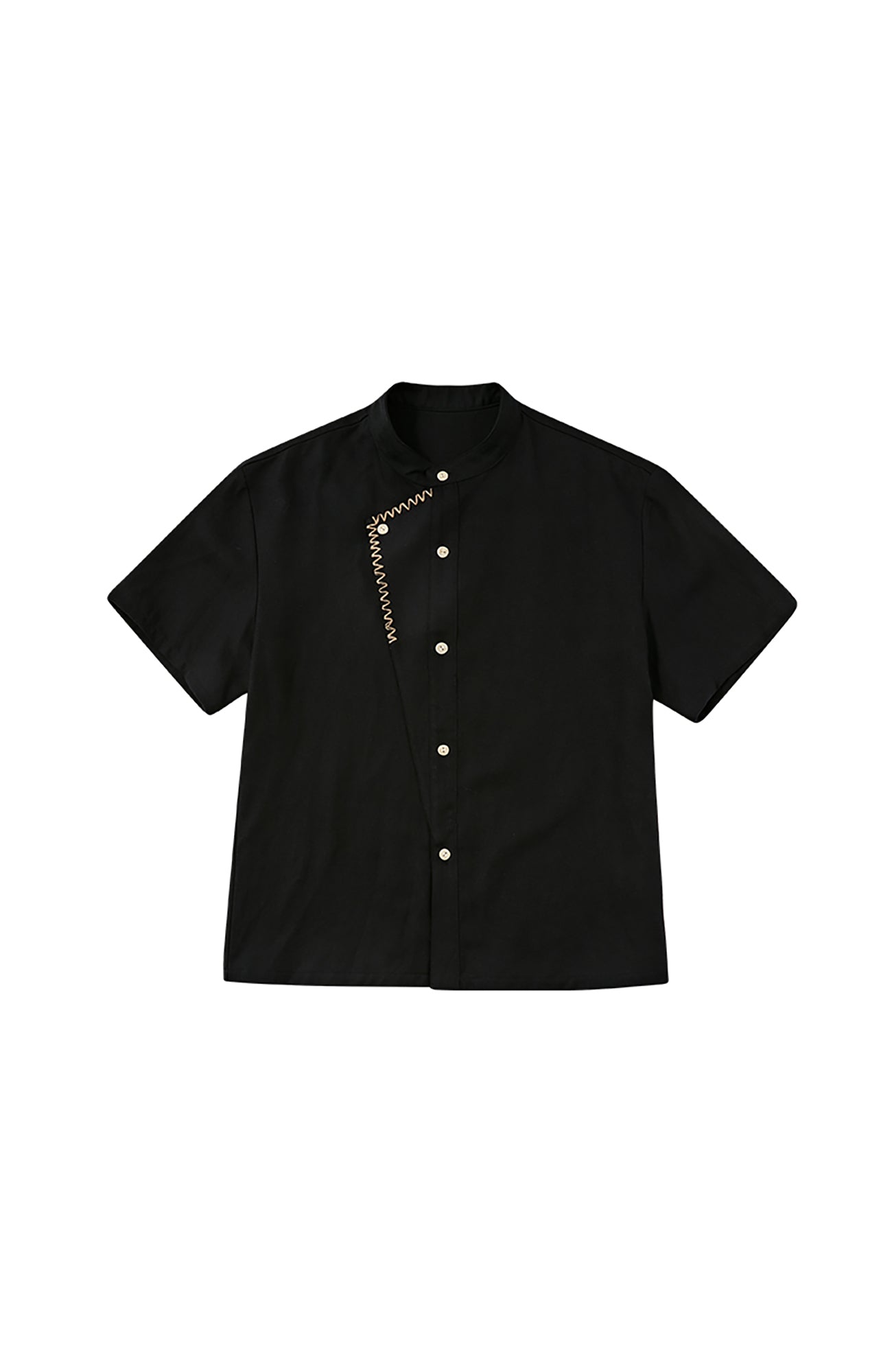 KREATE Stitched Faux-Placket Short Sleeve Shirt, premium urban and streetwear designers apparel on PROJECTISR.com, KREATE