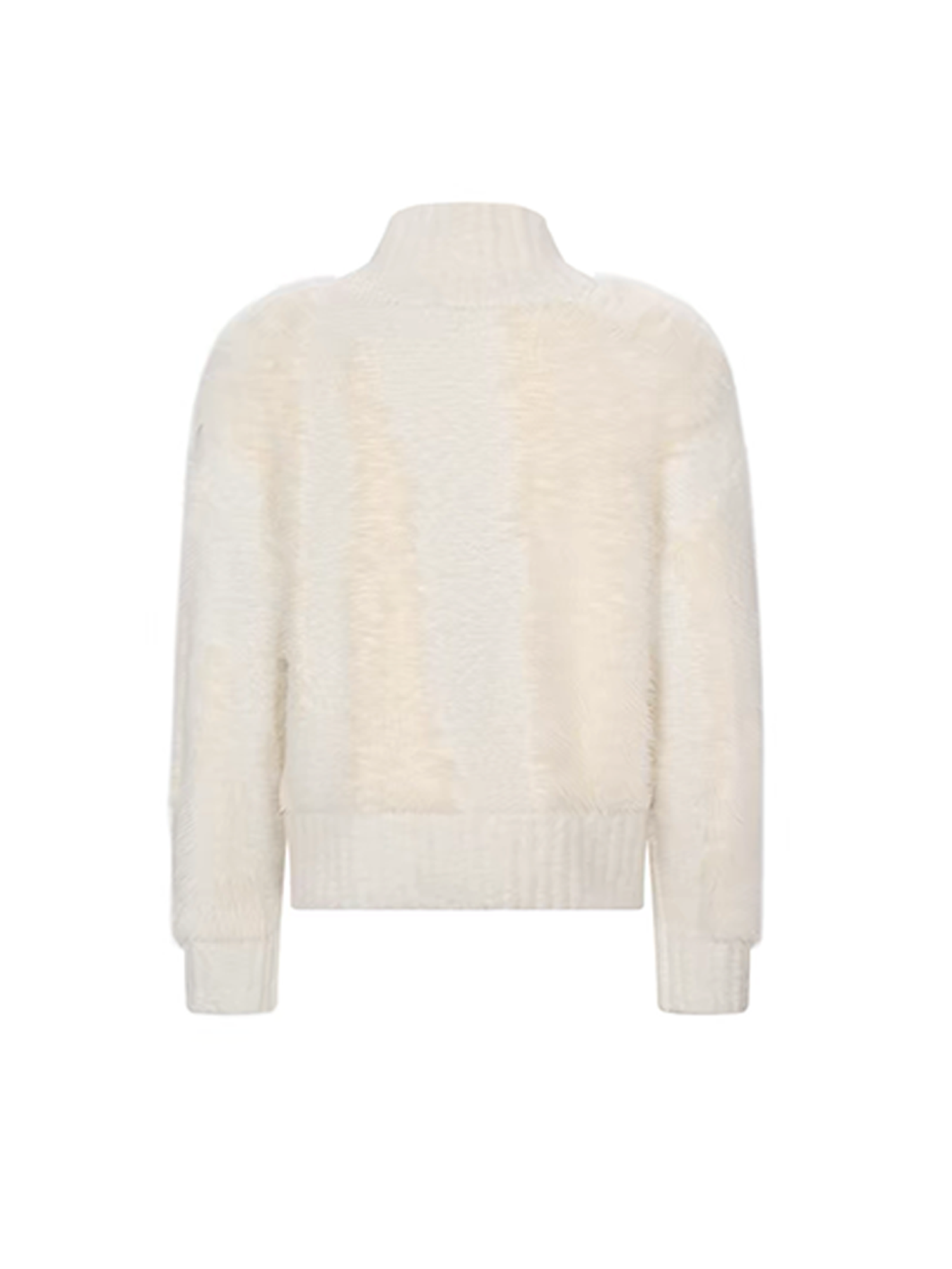 TIWILLTANG Fuzzy Faux-Mink Contrast Sweater, premium urban and streetwear designers apparel on PROJECTISR.com, TIWILLTANG