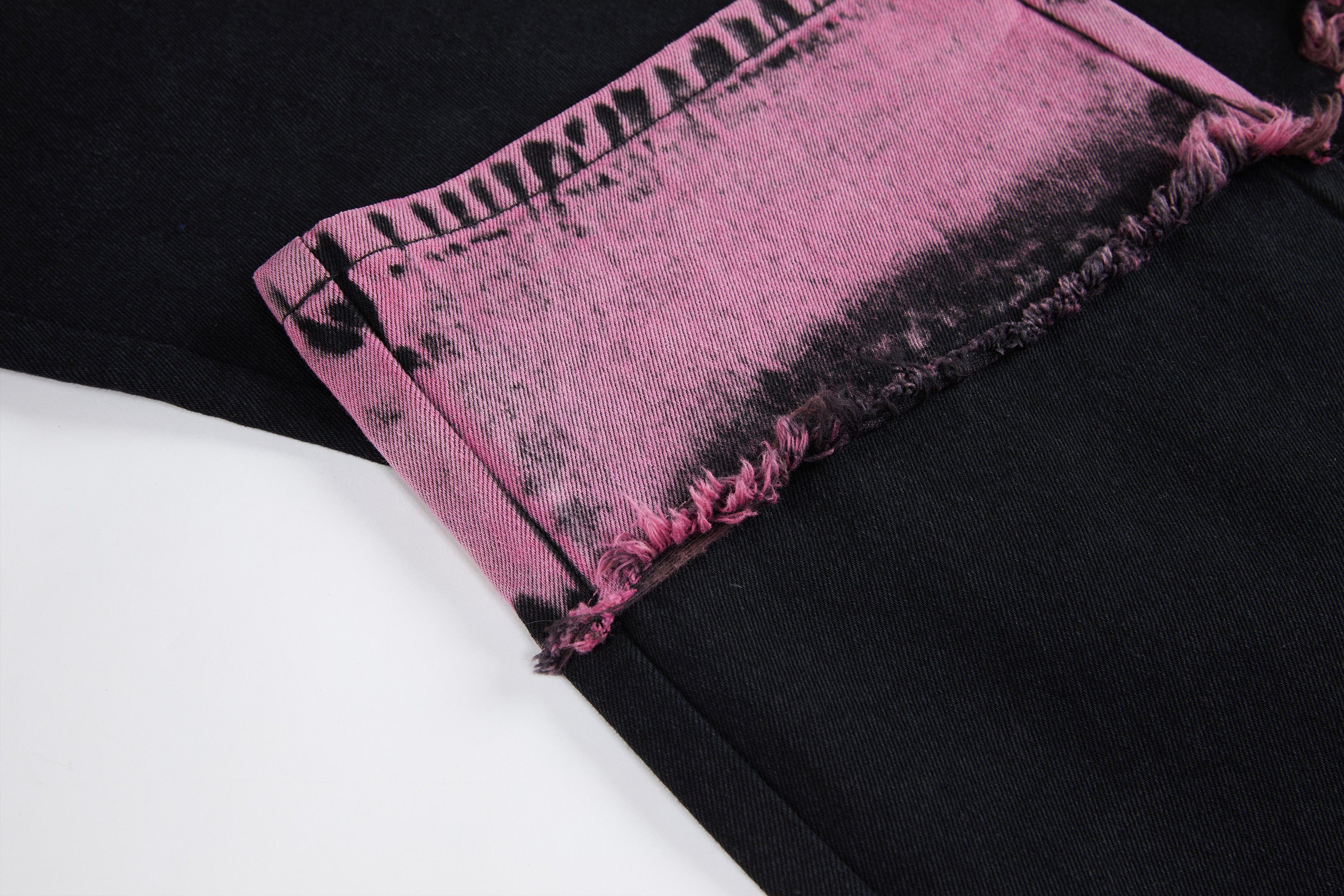 VANN VALRENCE Distressed Panelled Frayed Straight-Leg Jeans, premium urban and streetwear designers apparel on PROJECTISR.com, VANN VALRENCE