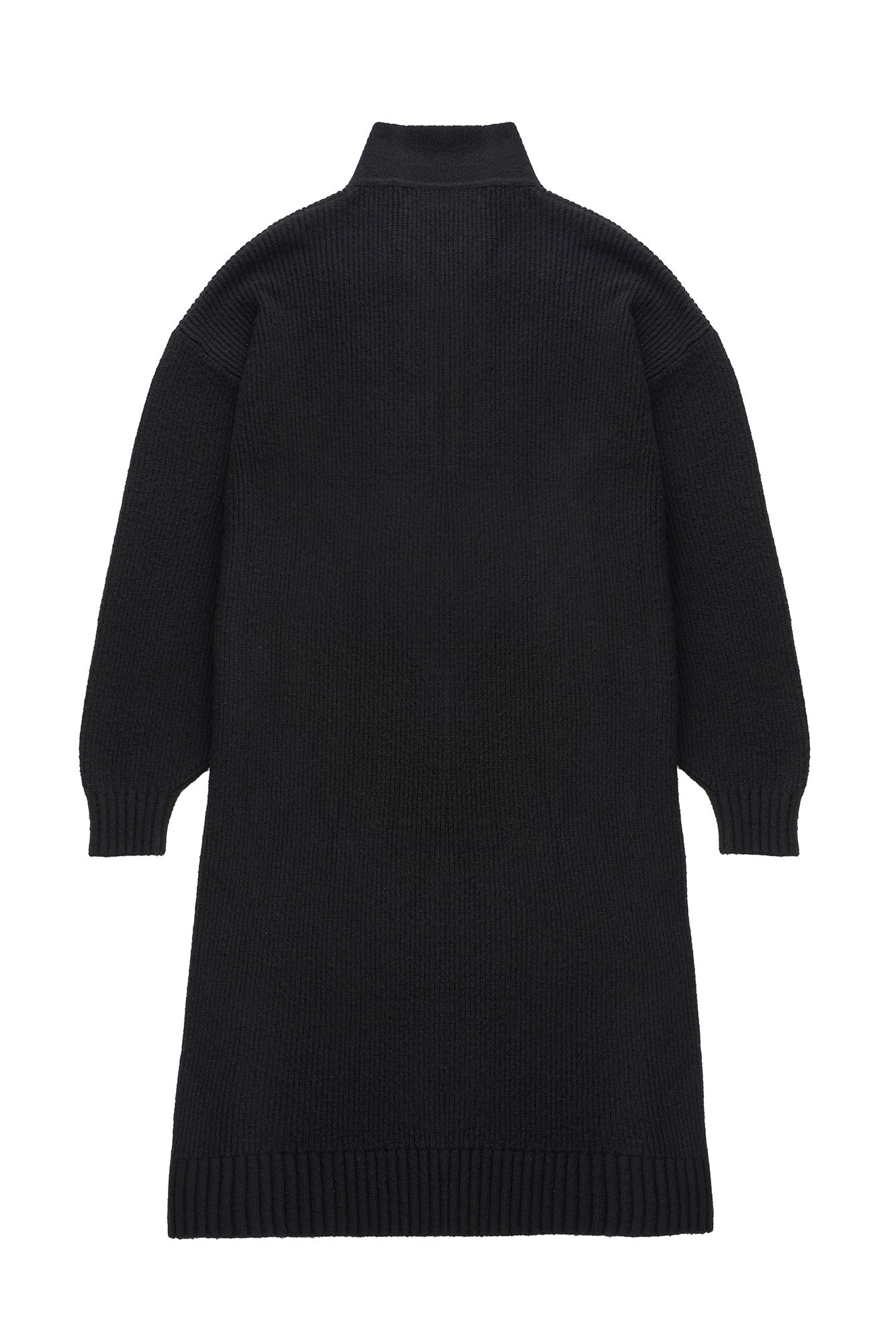 OUYANG WENJUN Half-Placket Knit Maxi Coat