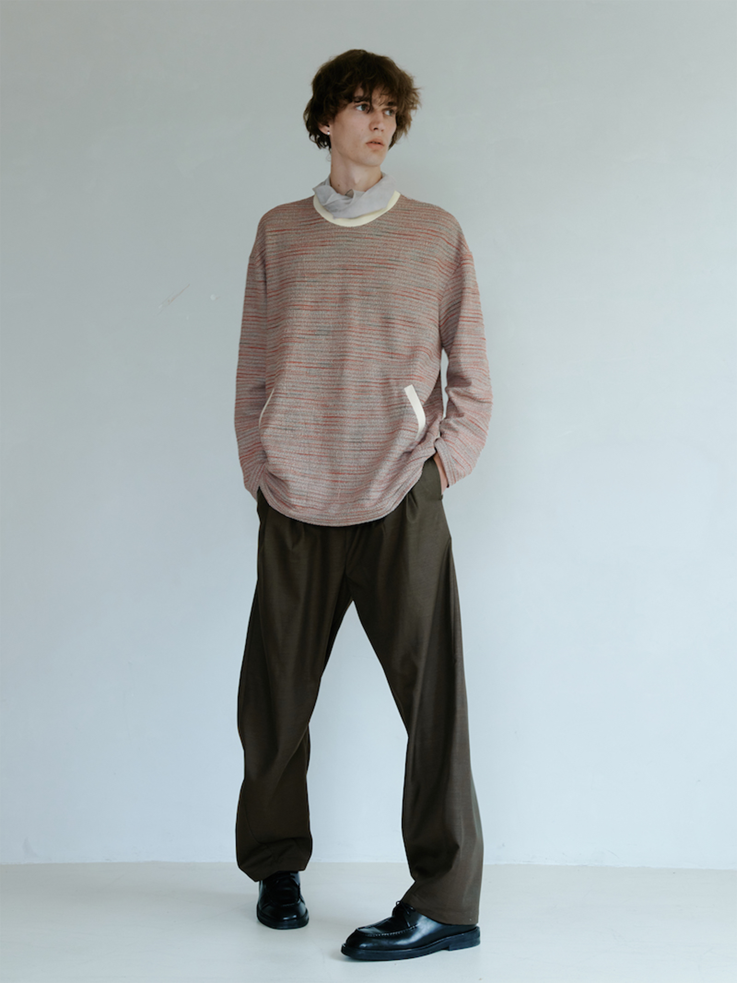 GRAINMUSTARD Retro Pleated High-Waist Wide-Leg Trousers, premium urban and streetwear designers apparel on PROJECTISR.com, GRAINMUSTARD