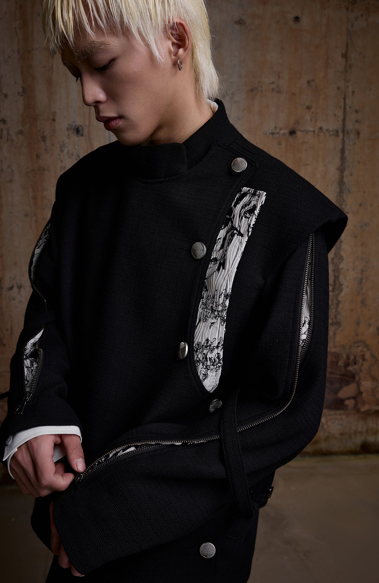 2000RSK Deconstructed Spliced Zippered Fencing Jacket