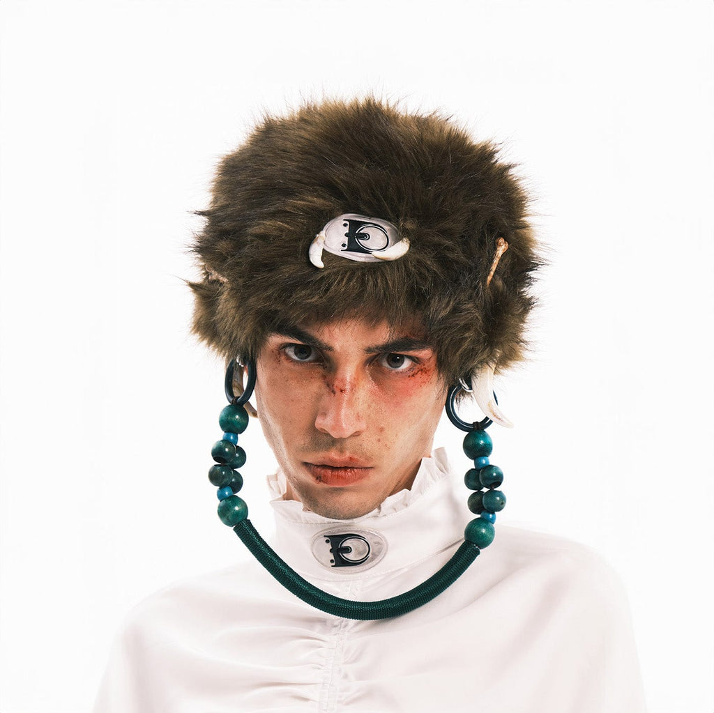 EMBRYO Bone Faux Fur Bag-Hat, premium urban and streetwear designers apparel on PROJECTISR.com, EMBRYO