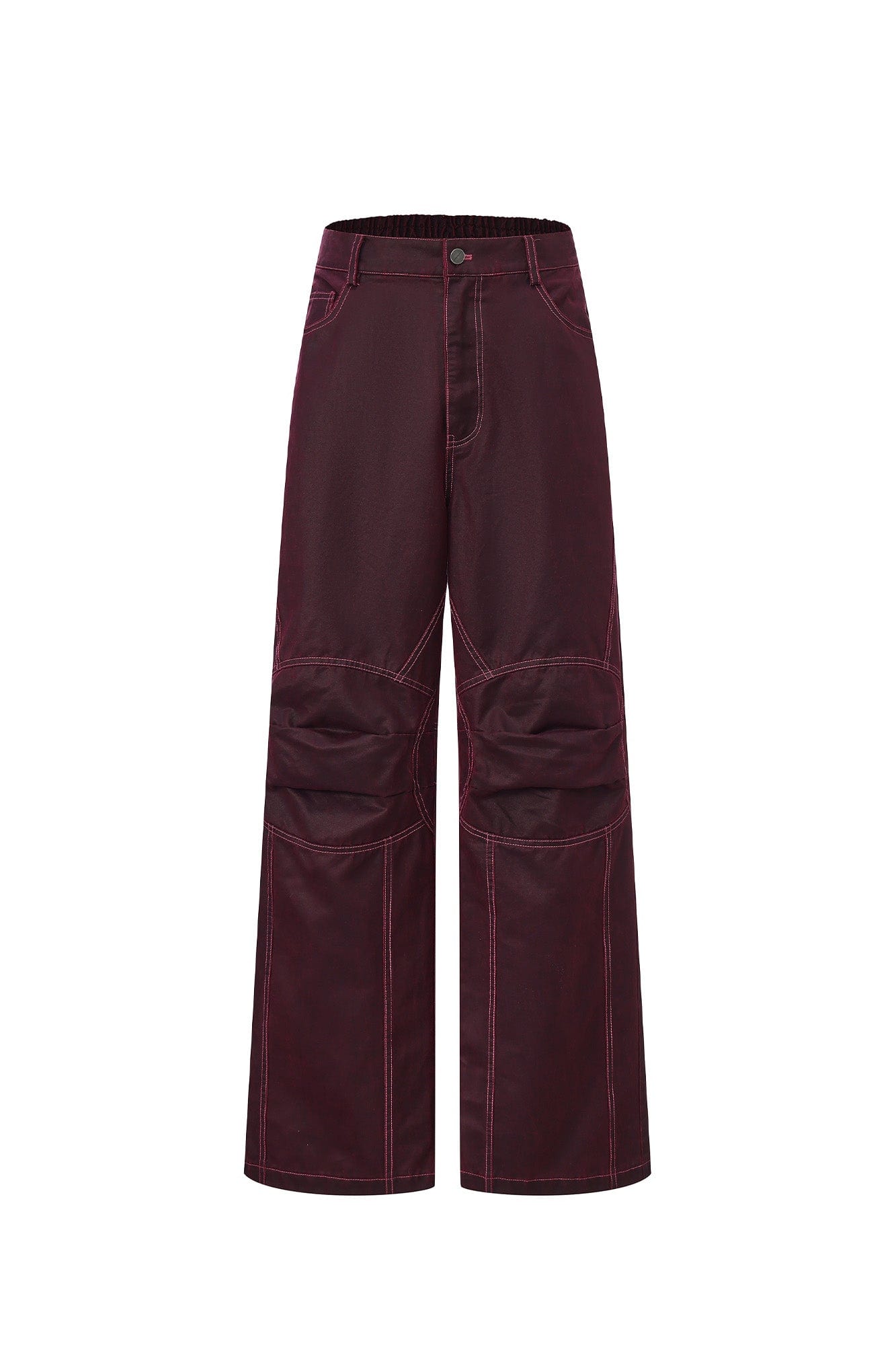 VANN VALRENCE Structured Panel Pleated-Knee Pants, premium urban and streetwear designers apparel on PROJECTISR.com, VANN VALRENCE