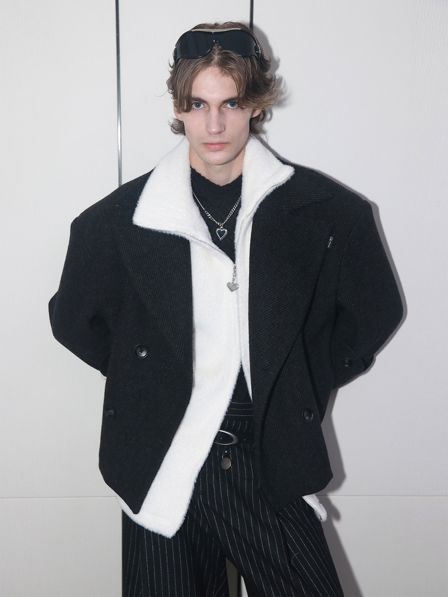 ASSEEN Asym-Zip Mohair Cardigan