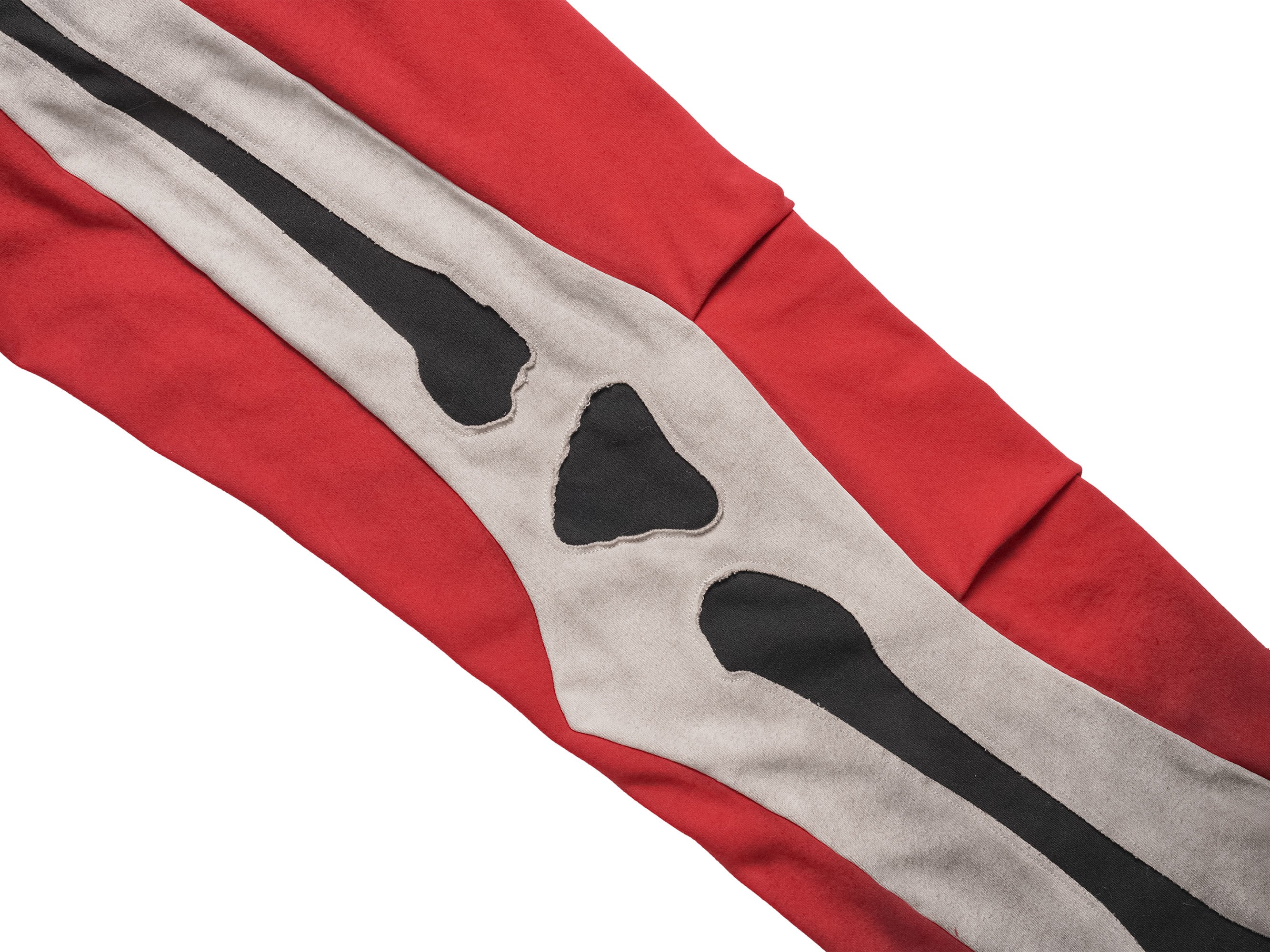 UNDERWATER Skeleton Distressed Contrast Panel Sweatpants