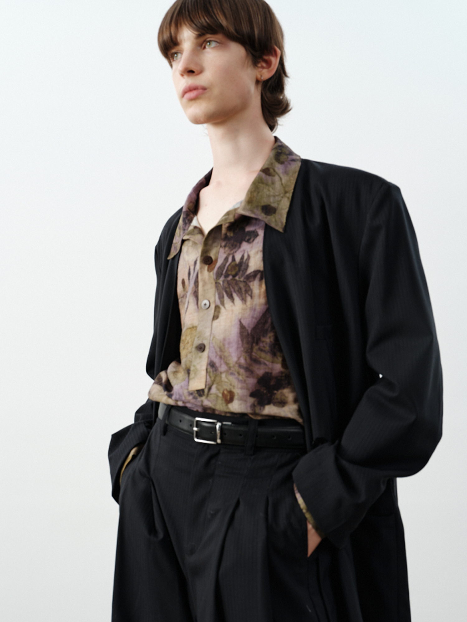 GRAINMUSTARD Retro Botanical Jacquard Tencel Shirt
