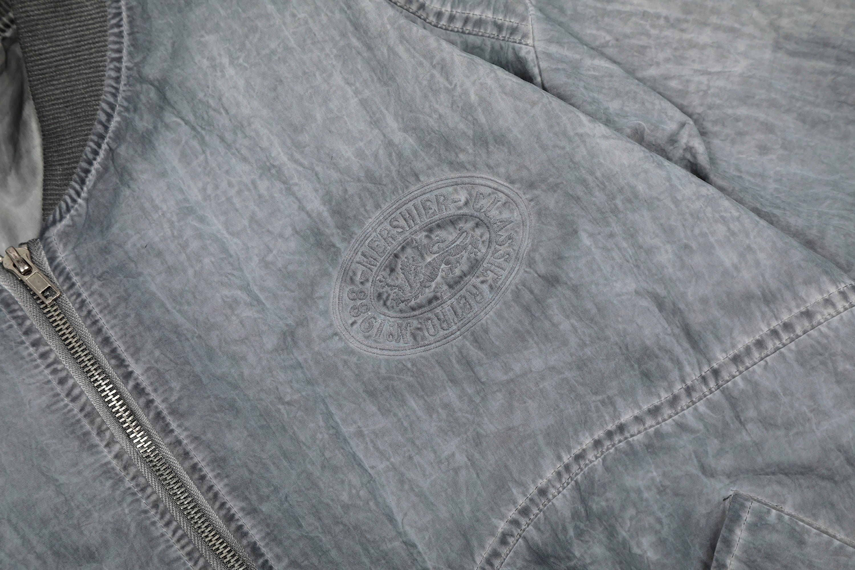 CLP Faded Crinkled Bomber Jacket, premium urban and streetwear designers apparel on PROJECTISR.com, CLP