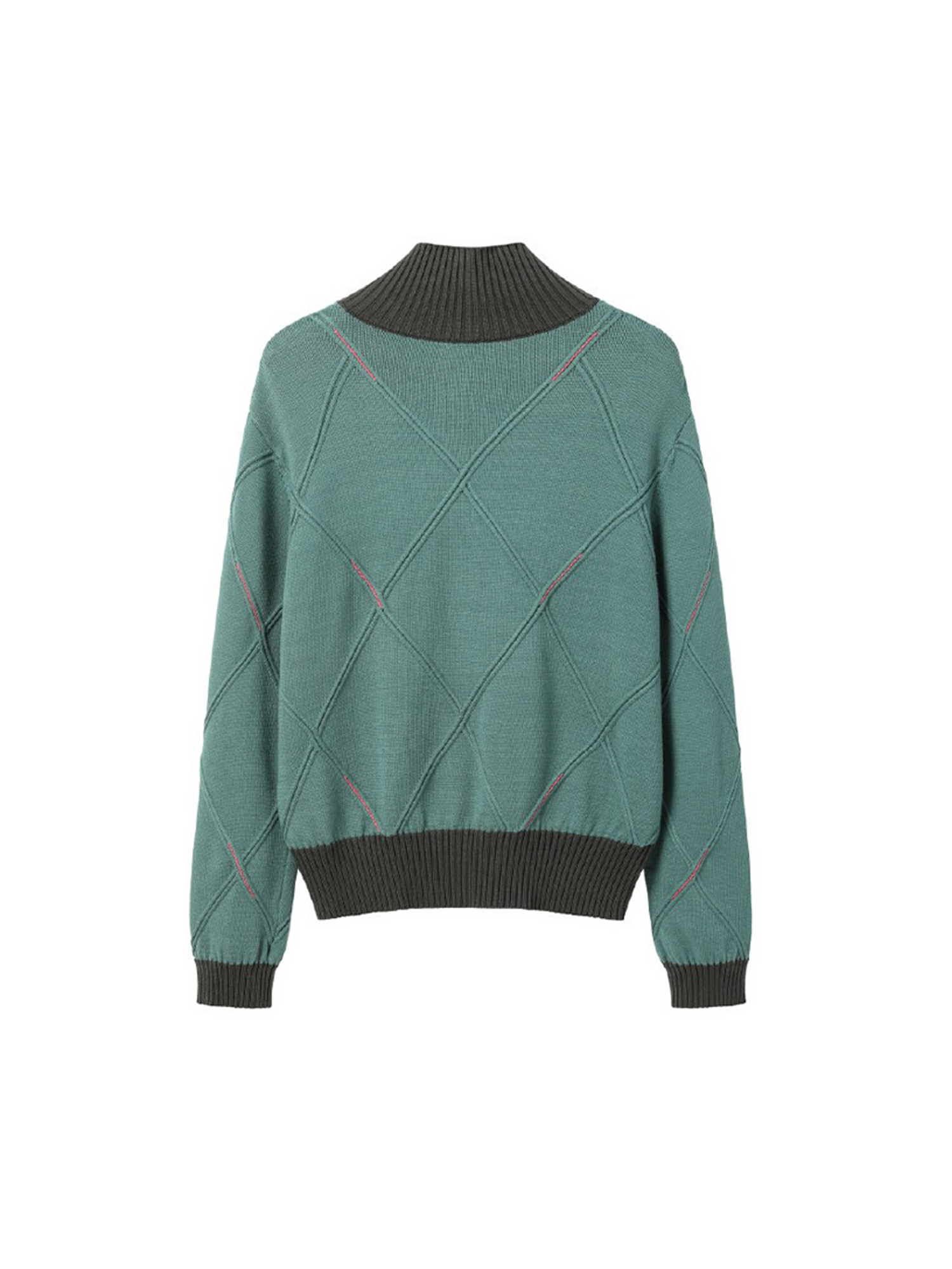 ALVNG AR ANTS Geometric Stitch Zip-Up Sweater, premium urban and streetwear designers apparel on PROJECTISR.com, ALVNG AR ANTS