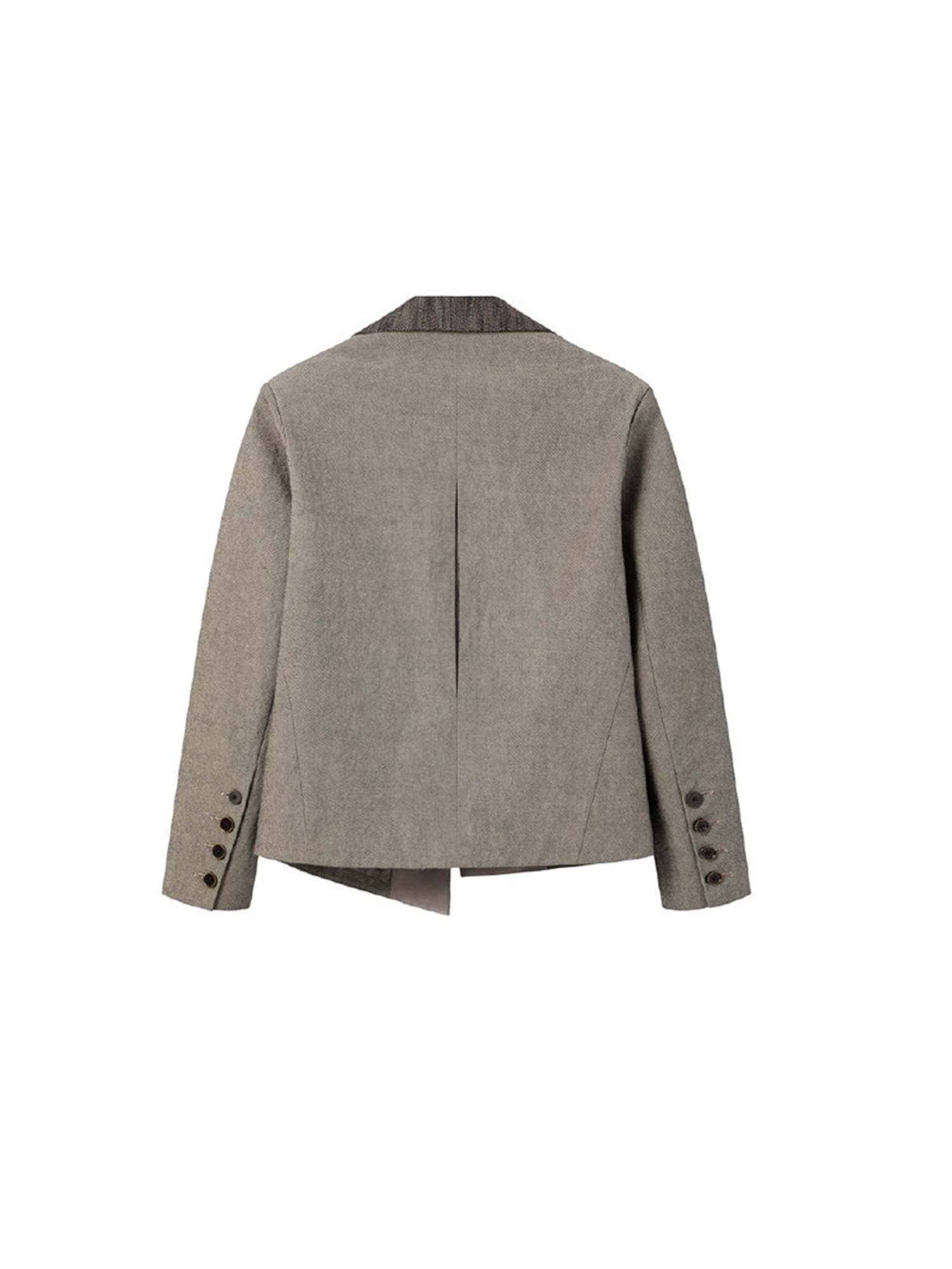 ALVNG AR ANTS Spliced Dual-Collar Linen-Blend Blazer, premium urban and streetwear designers apparel on PROJECTISR.com, ALVNG AR ANTS