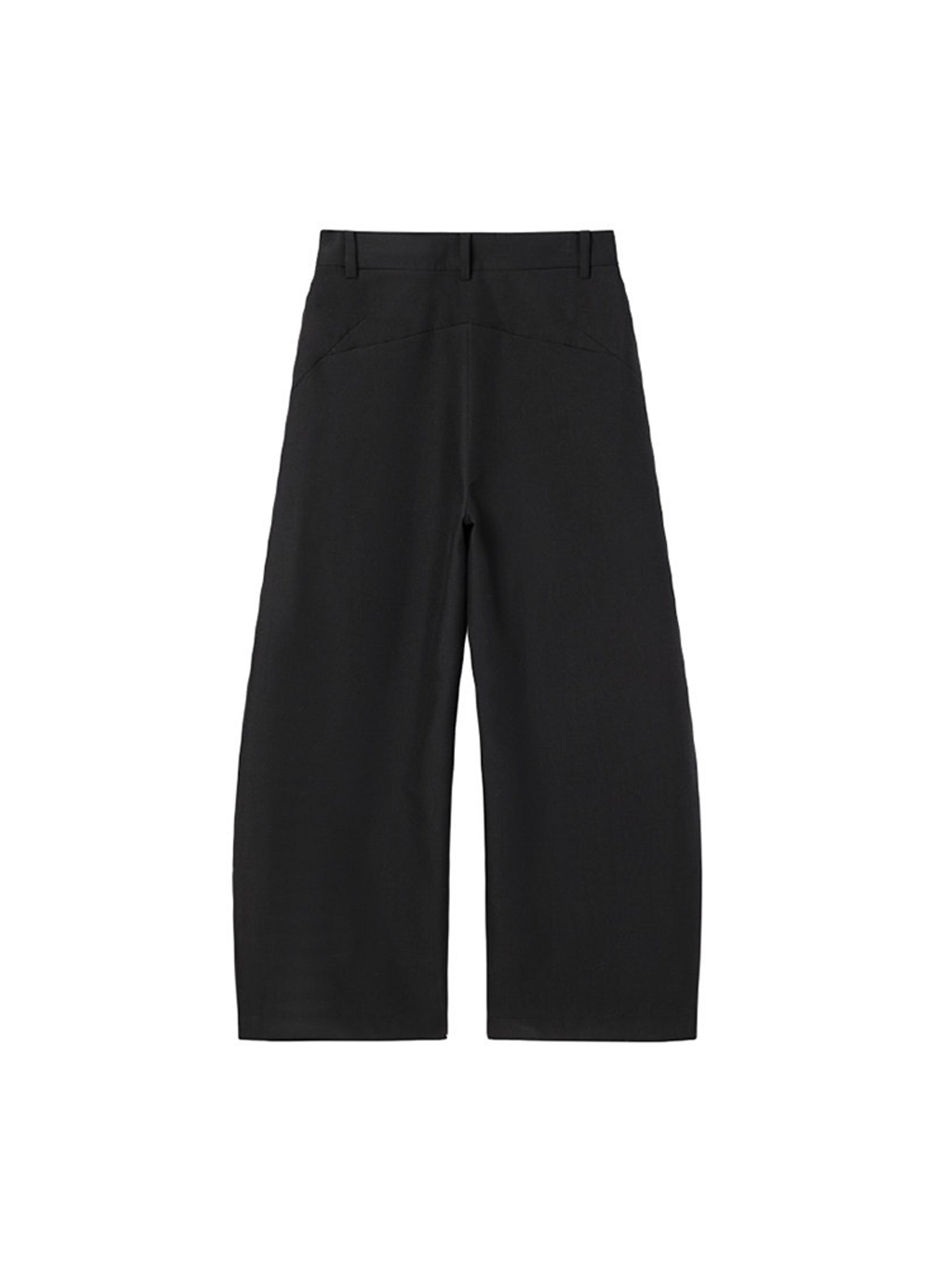 ALVNG AR ANTS Asymmetric Pleated Wool-Blend Wide-Leg Trousers