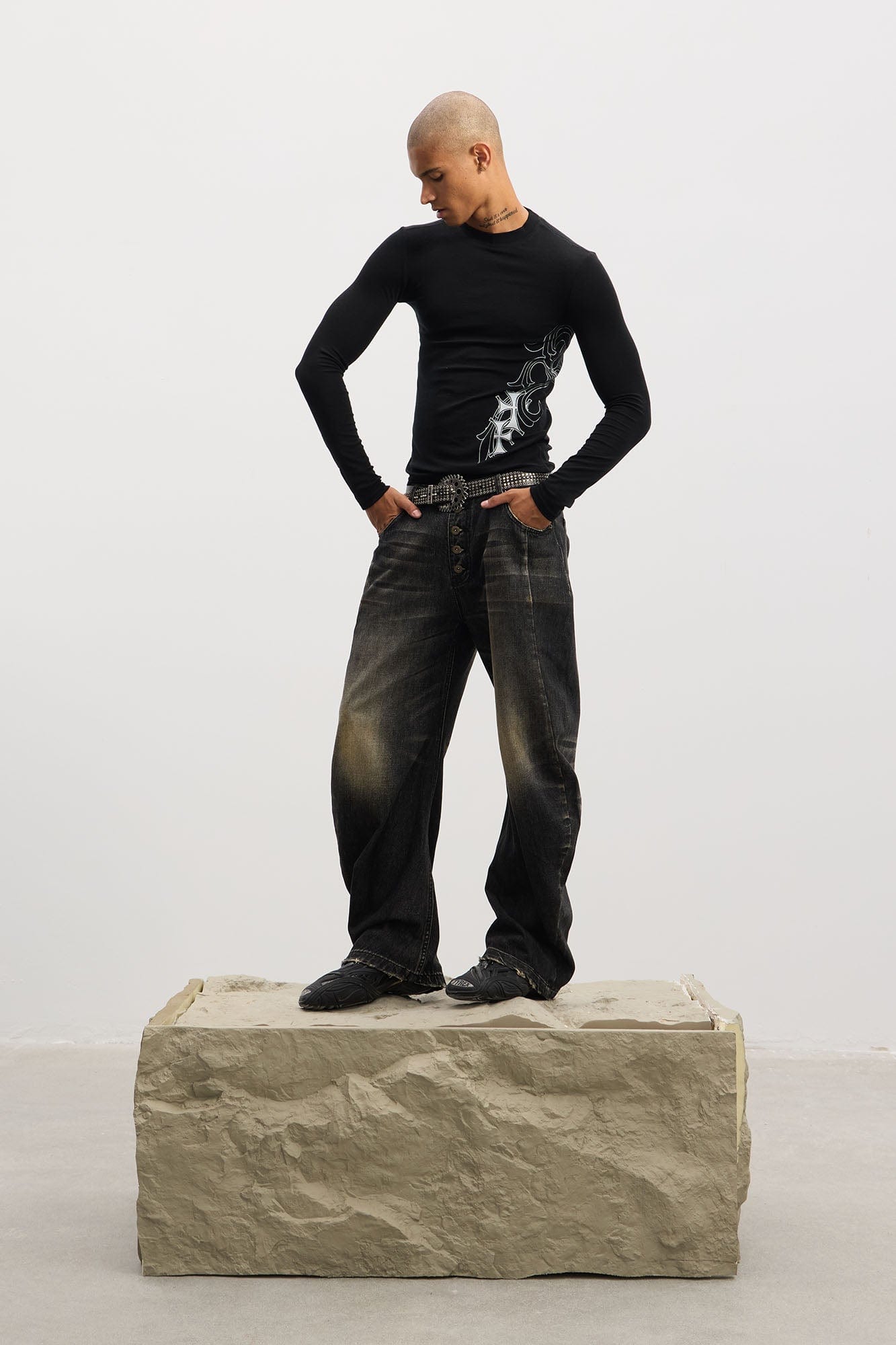 DND4DES Cross Vine Slim Long-Sleeve Tee, premium urban and streetwear designers apparel on PROJECTISR.com, DND4DES