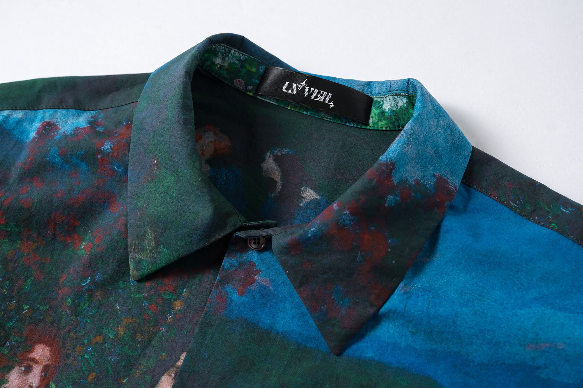 TUIMU Oil Painting Full-Print Padded-Shoulder Shirt, premium urban and streetwear designers apparel on PROJECTISR.com, TUIMU