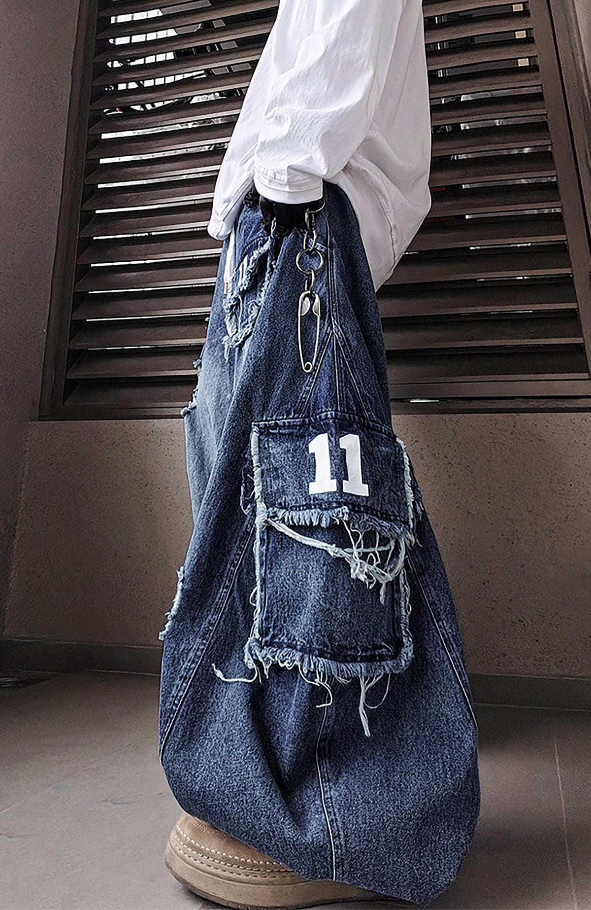 UUCSCC Retro Wide-Leg Straight Cargo Jeans