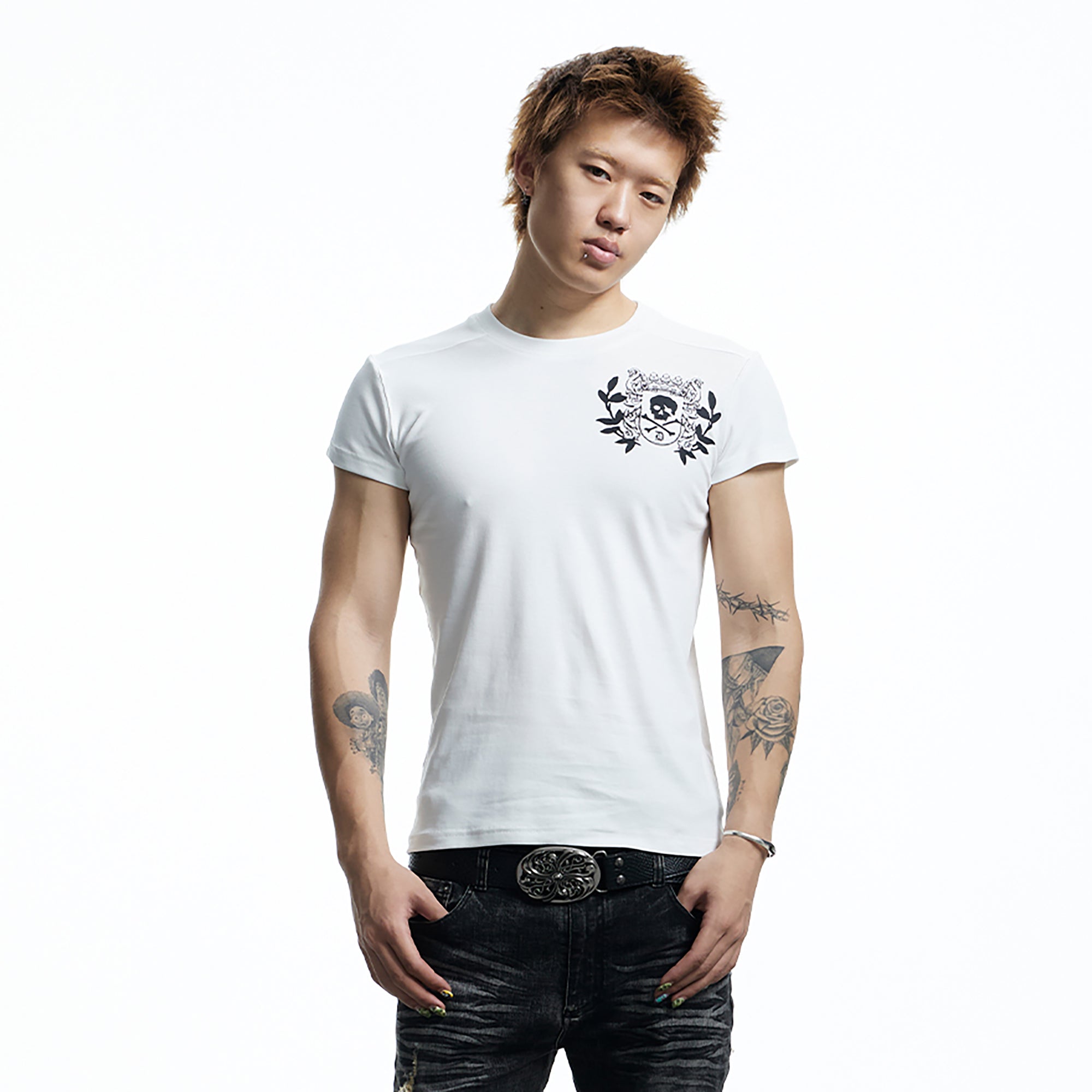 DND4DES Gothic Skull Crest T-Shirt, premium urban and streetwear designers apparel on PROJECTISR.com, DND4DES