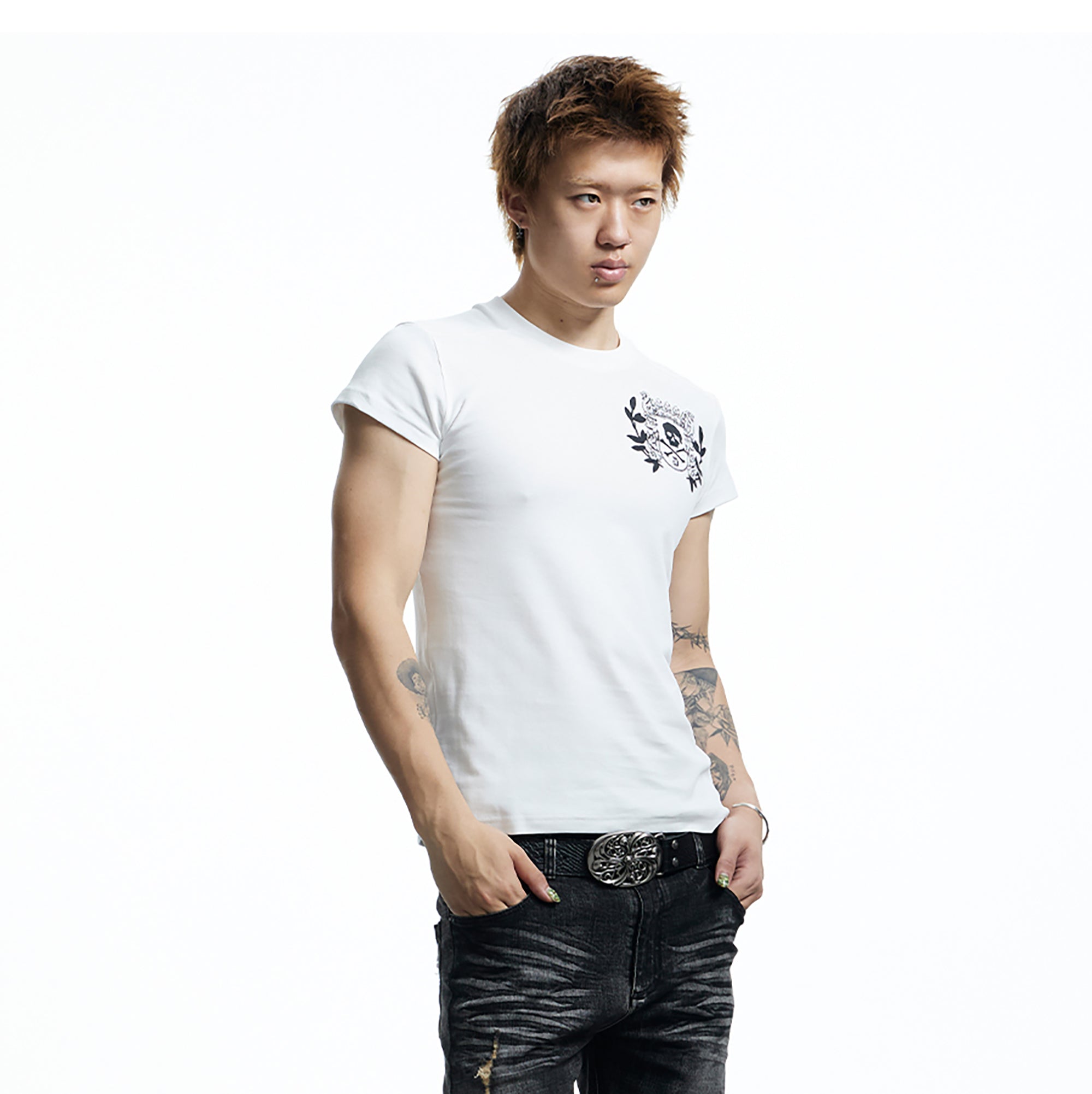 DND4DES Gothic Skull Crest T-Shirt, premium urban and streetwear designers apparel on PROJECTISR.com, DND4DES