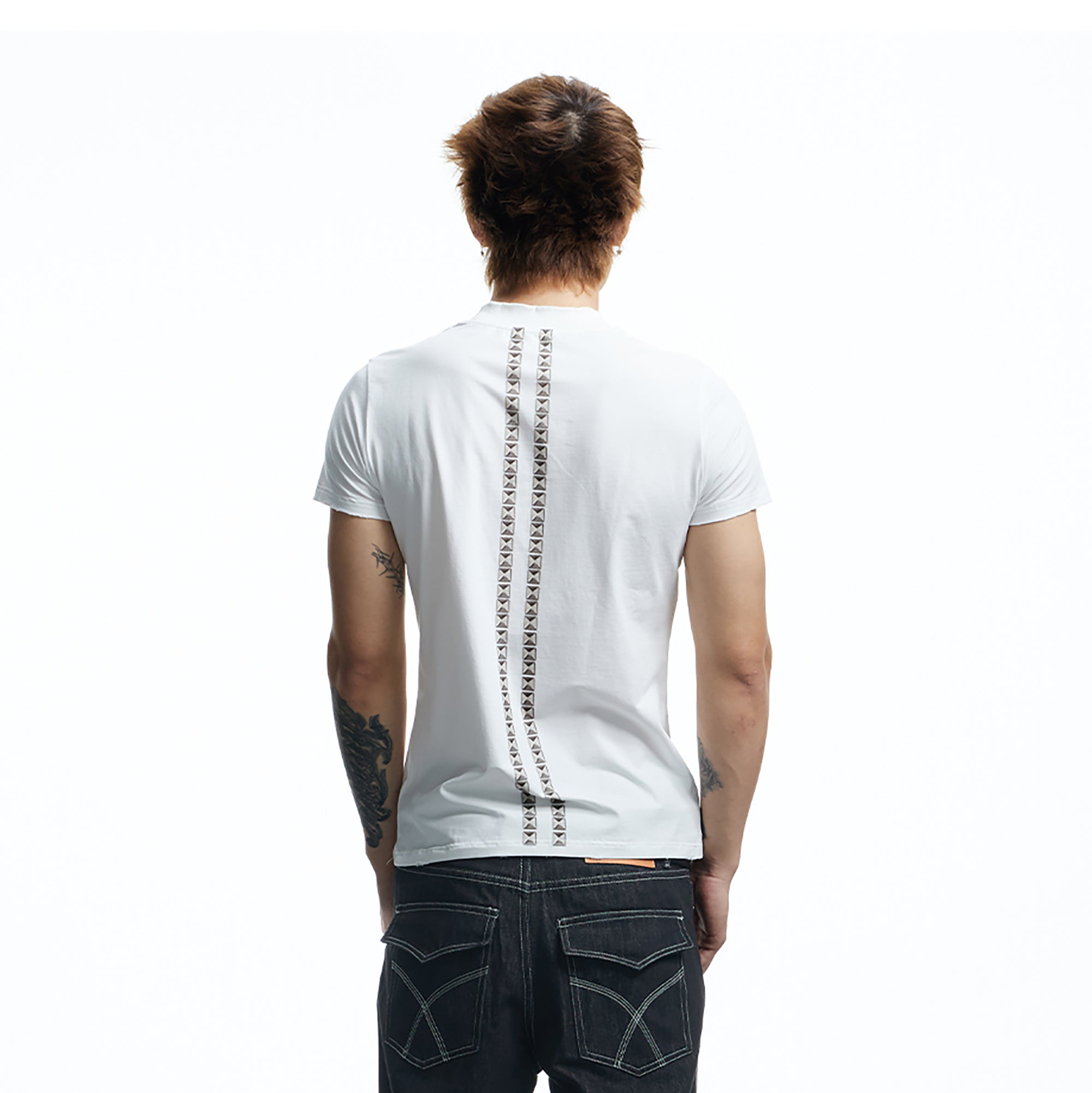DND4DES Punk Stud Lips Print T-Shirt, premium urban and streetwear designers apparel on PROJECTISR.com, DND4DES