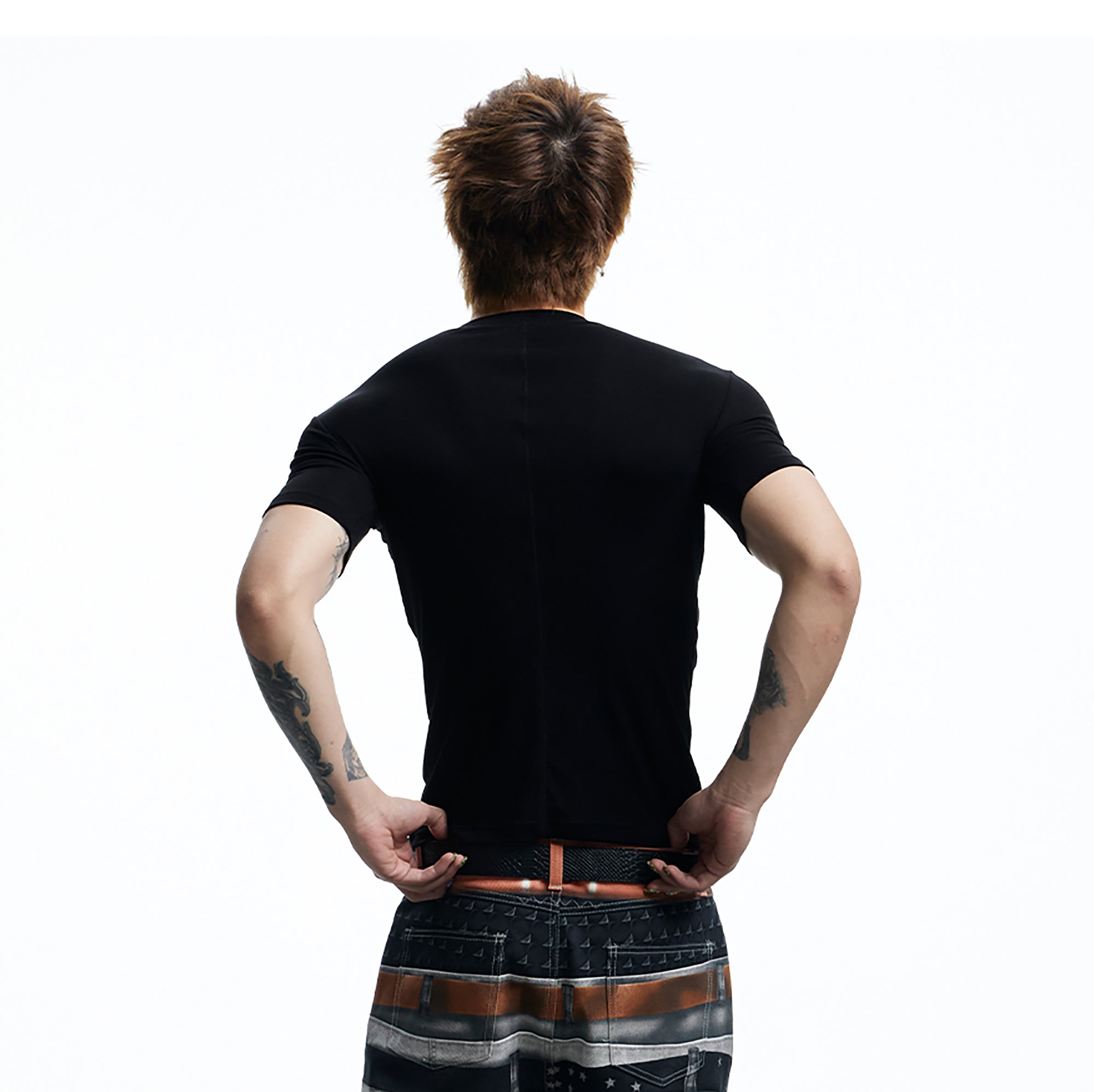 DND4DES Slim Bullet Graphic Wool-Blend Tee, premium urban and streetwear designers apparel on PROJECTISR.com, DND4DES