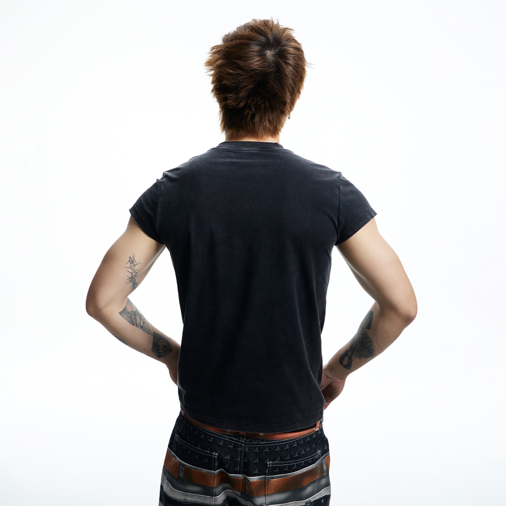 DND4DES Gothic Skull Cross Graphic T-Shirt, premium urban and streetwear designers apparel on PROJECTISR.com, DND4DES