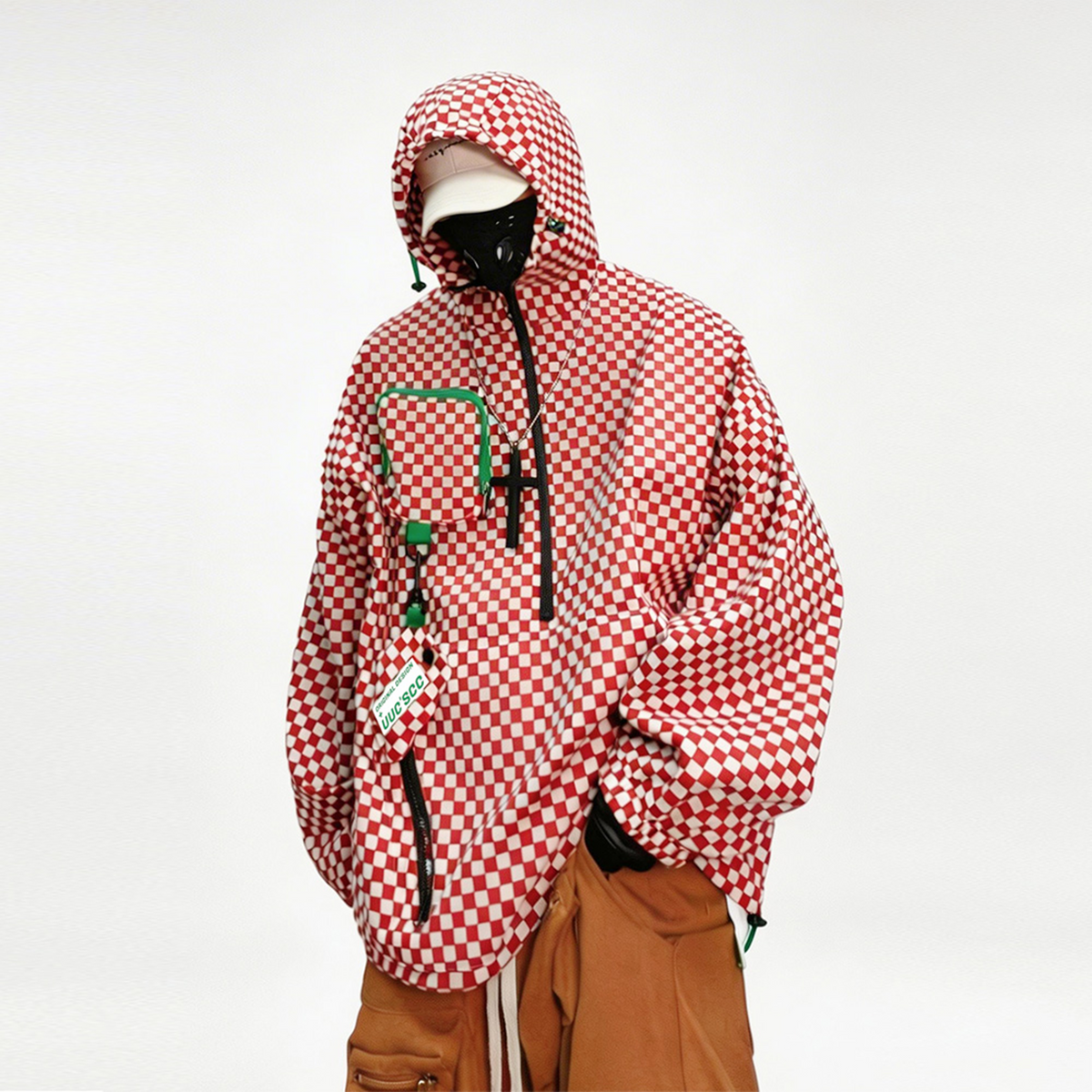 UUCSCC Checkerboard Hooded Windbreaker Hoodie