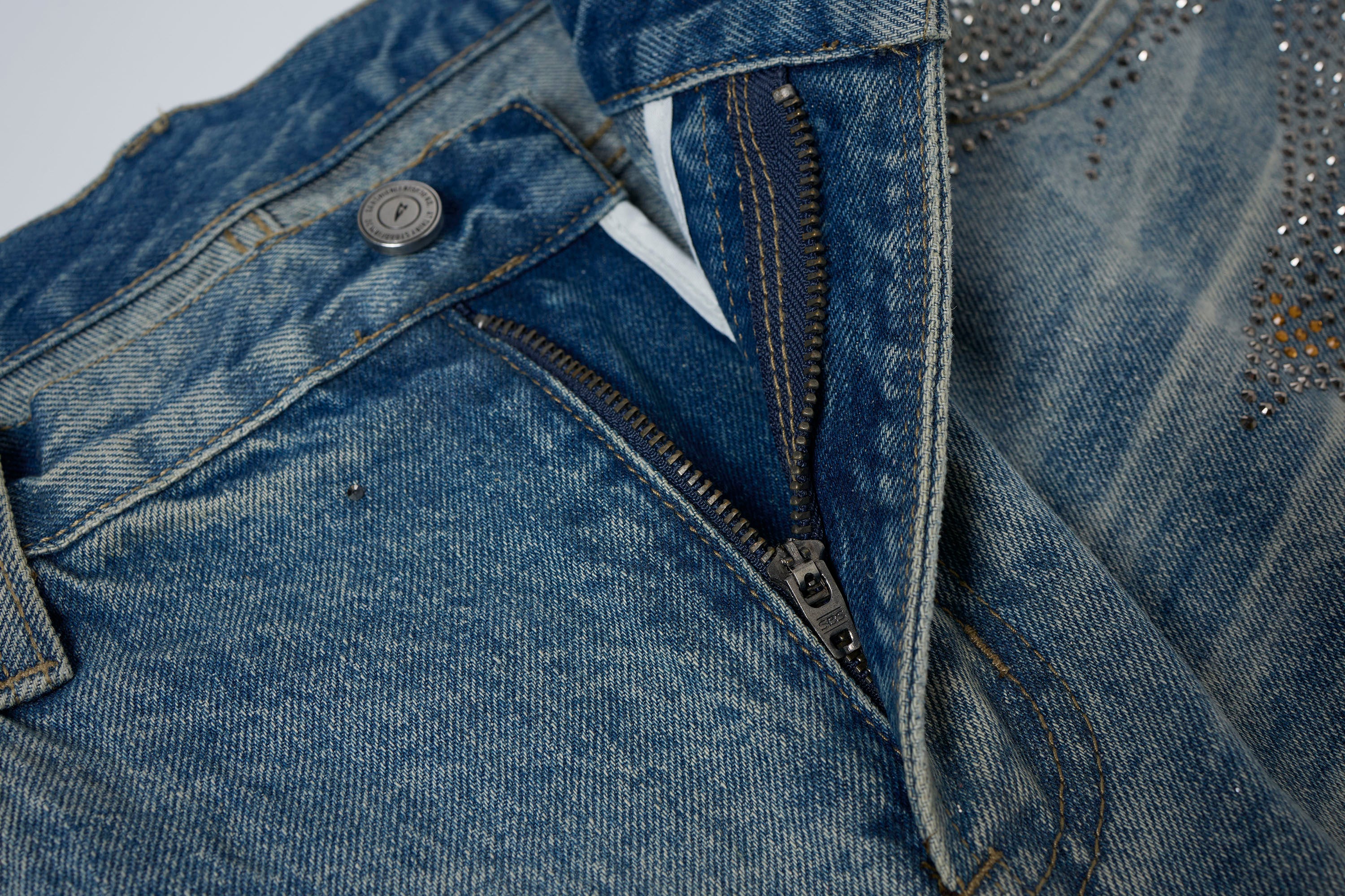 CLP Diamond Distressed Straight-Leg Jorts, premium urban and streetwear designers apparel on PROJECTISR.com, CLP