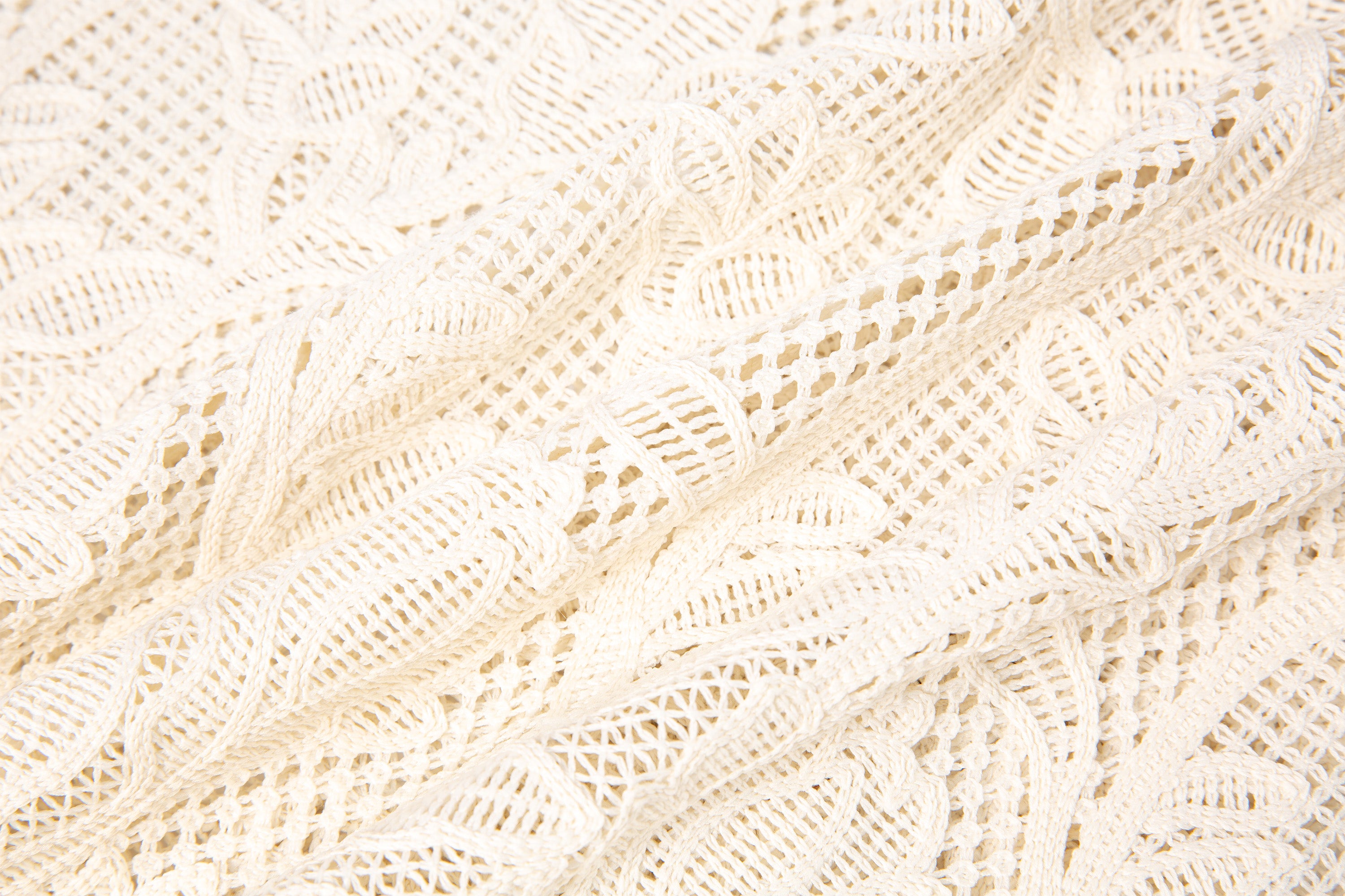 TUIMU Beaded Trim Open-Knit Jacquard Half Shirt, premium urban and streetwear designers apparel on PROJECTISR.com, TUIMU