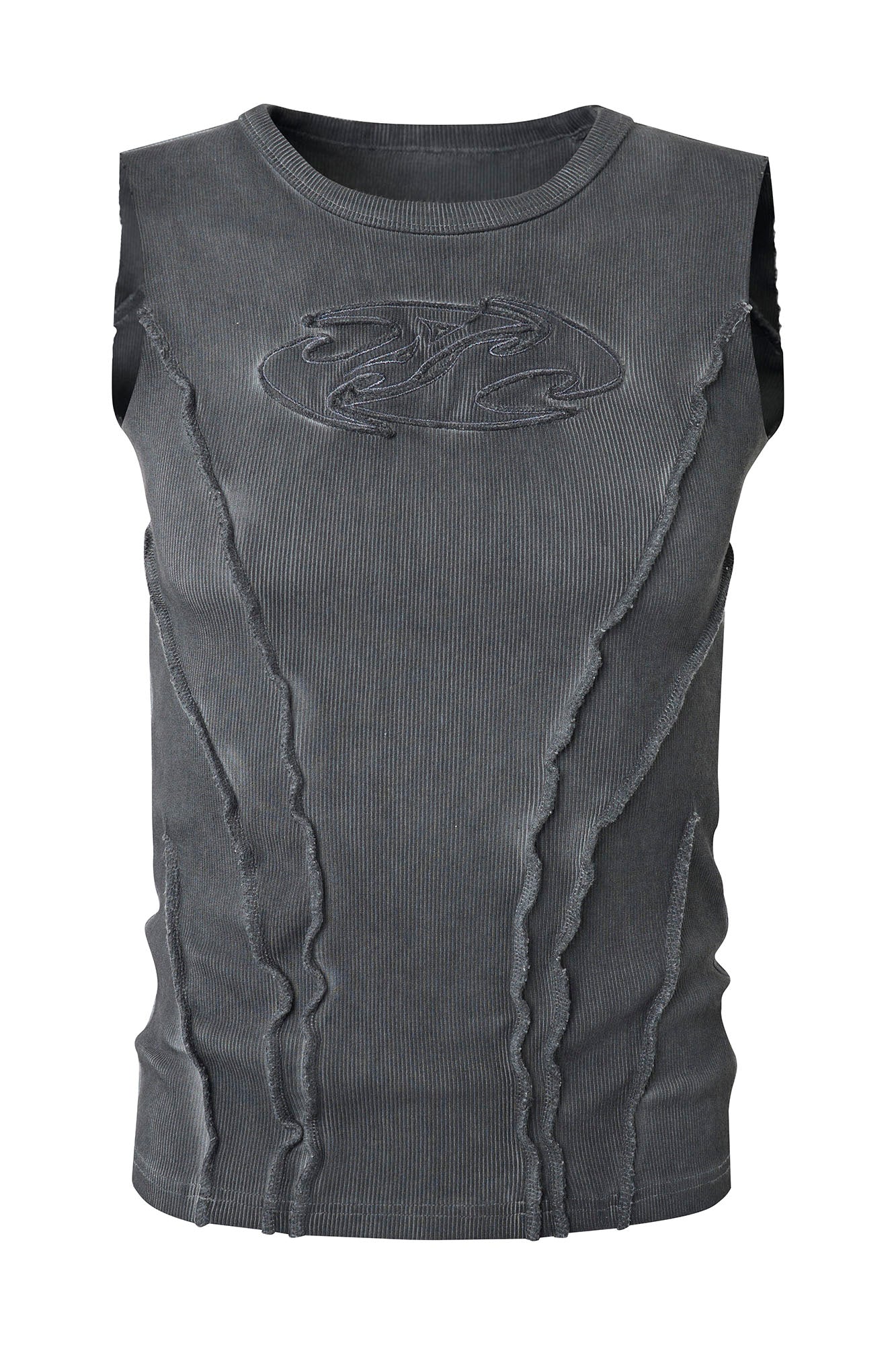 CLP Ribbed Frayed Hem Slim Vest, premium urban and streetwear designers apparel on PROJECTISR.com, CLP