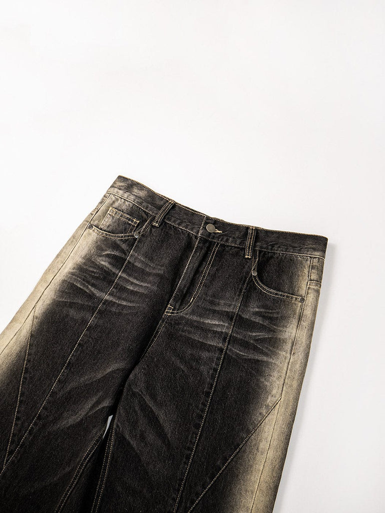 LEONSENSE Spliced Side Gradient Jeans, premium urban and streetwear designers apparel on PROJECTISR.com, LEONSENSE