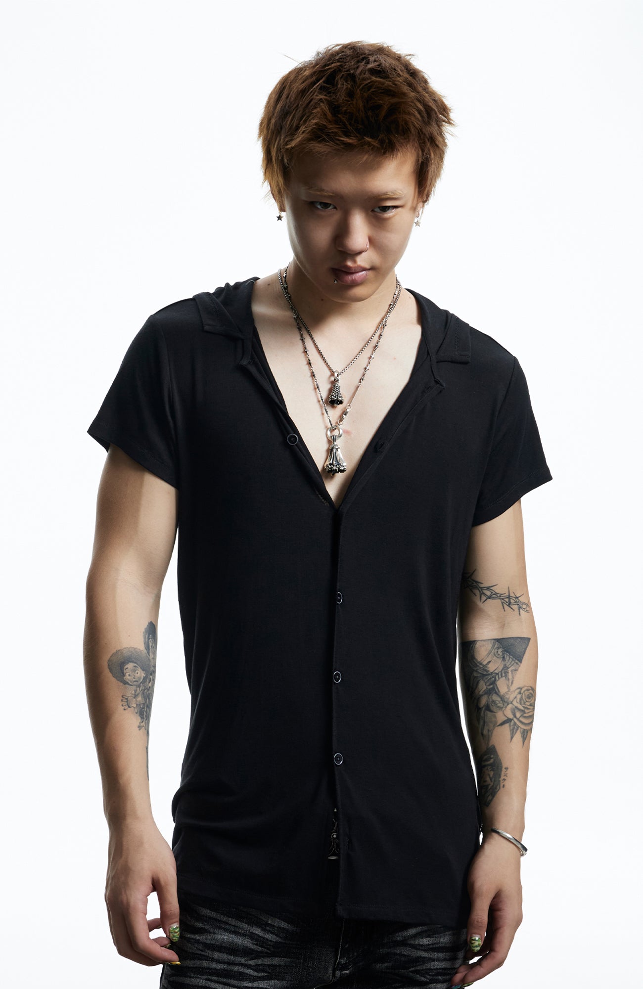DND4DES Ruched Back Hooded T-Shirt, premium urban and streetwear designers apparel on PROJECTISR.com, DND4DES