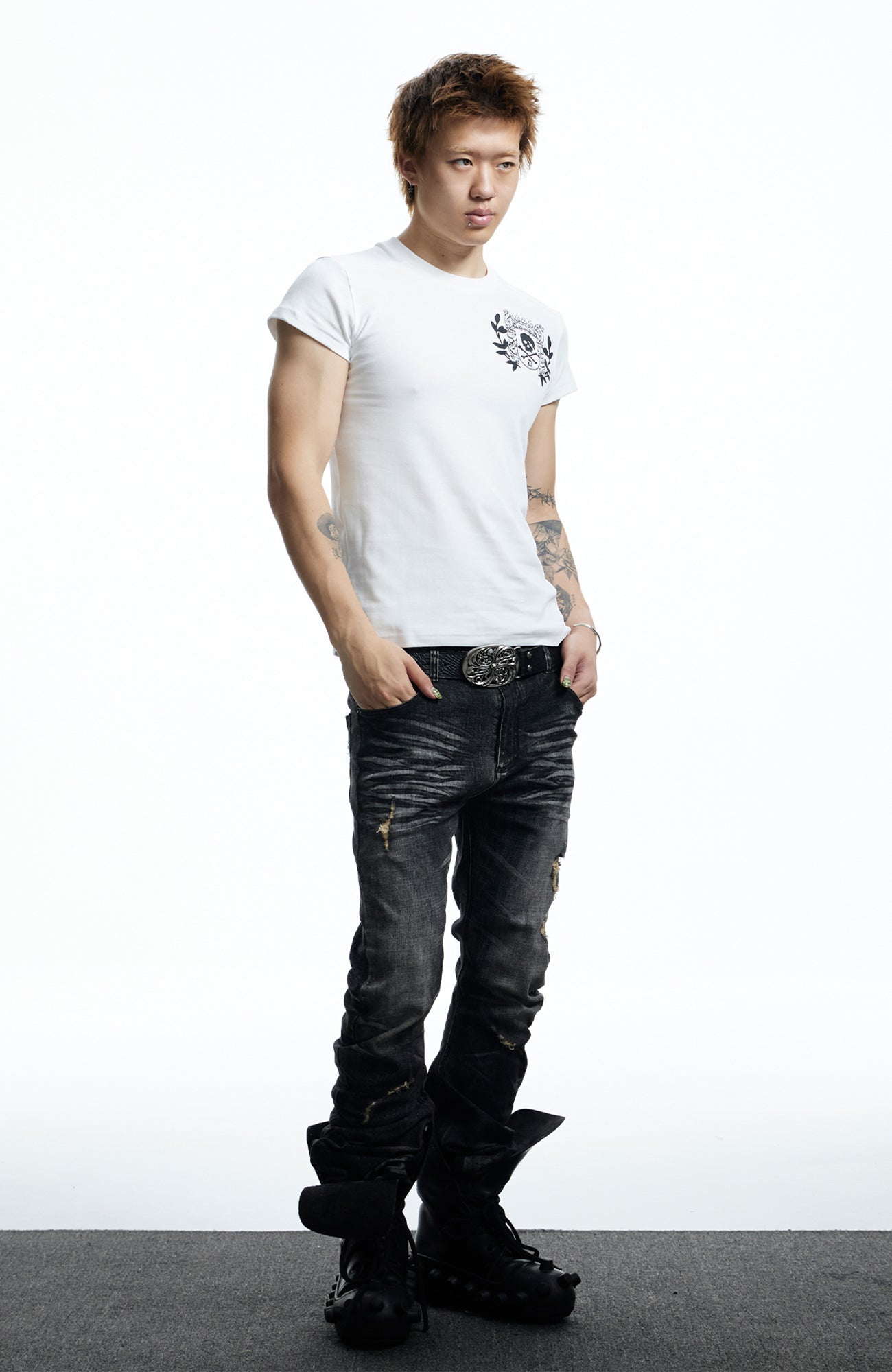 DND4DES Gothic Skull Crest T-Shirt, premium urban and streetwear designers apparel on PROJECTISR.com, DND4DES