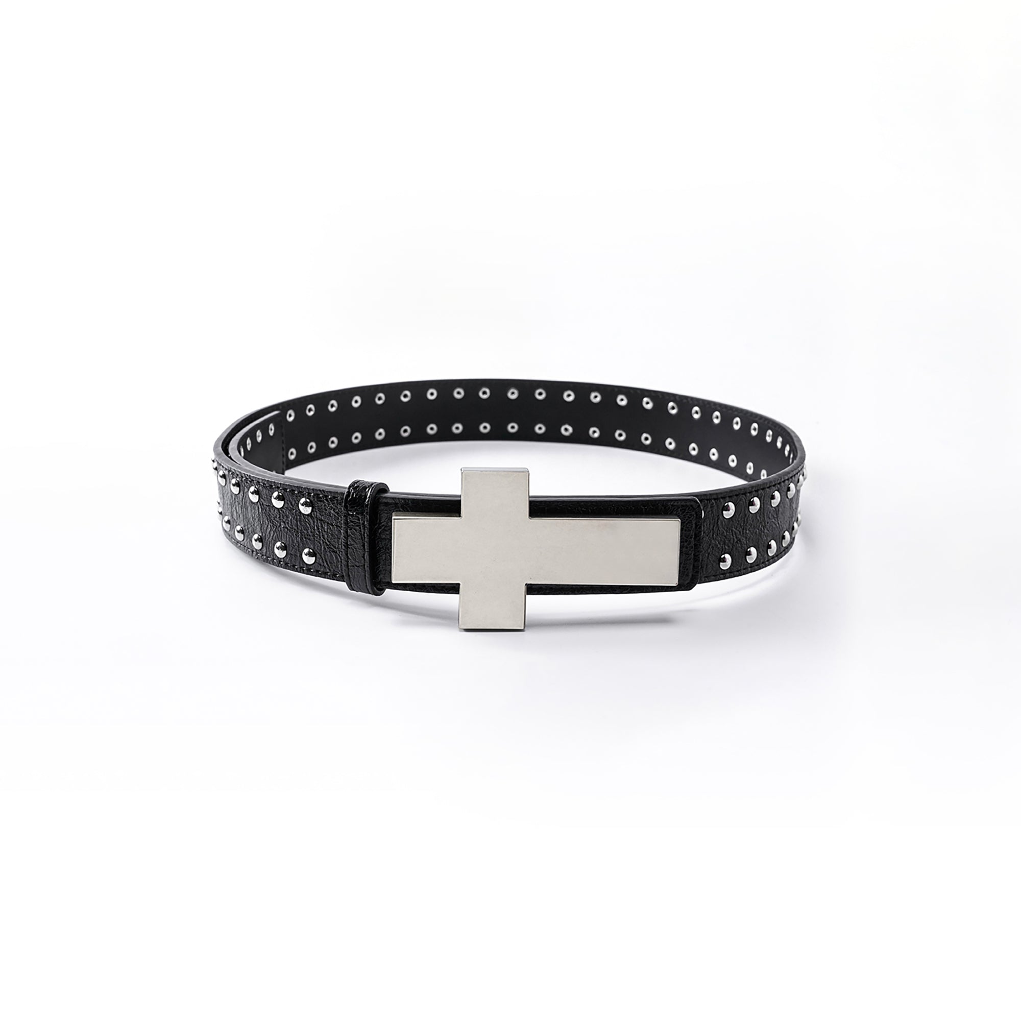 REBEL WAVE ベルト REBEL WAVE Cross Studded Leather Belt
