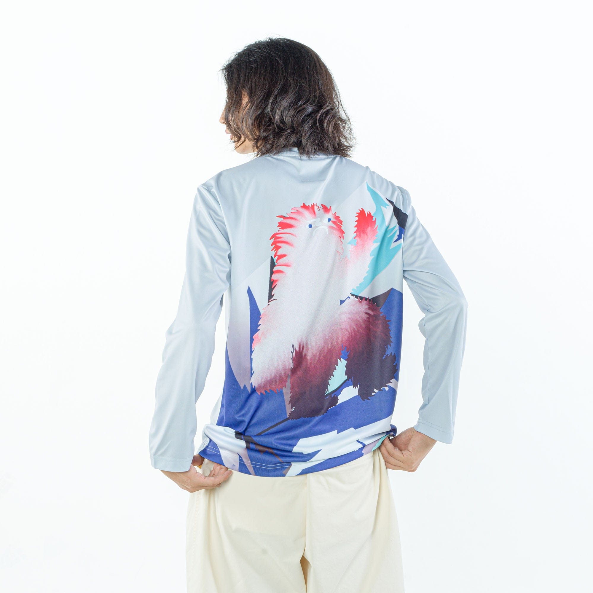 NERHI Red Yeti Long-Sleeve Tee, premium urban and streetwear designers apparel on PROJECTISR.com, NERHI