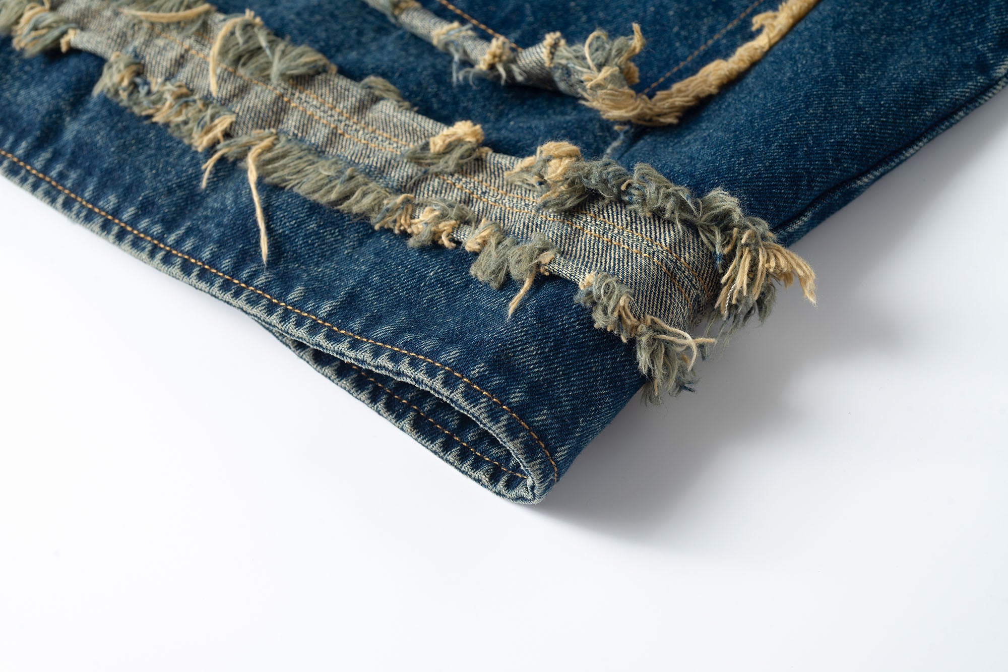 TUIMU Fringe-Trim Denim Jacket, premium urban and streetwear designers apparel on PROJECTISR.com, TUIMU