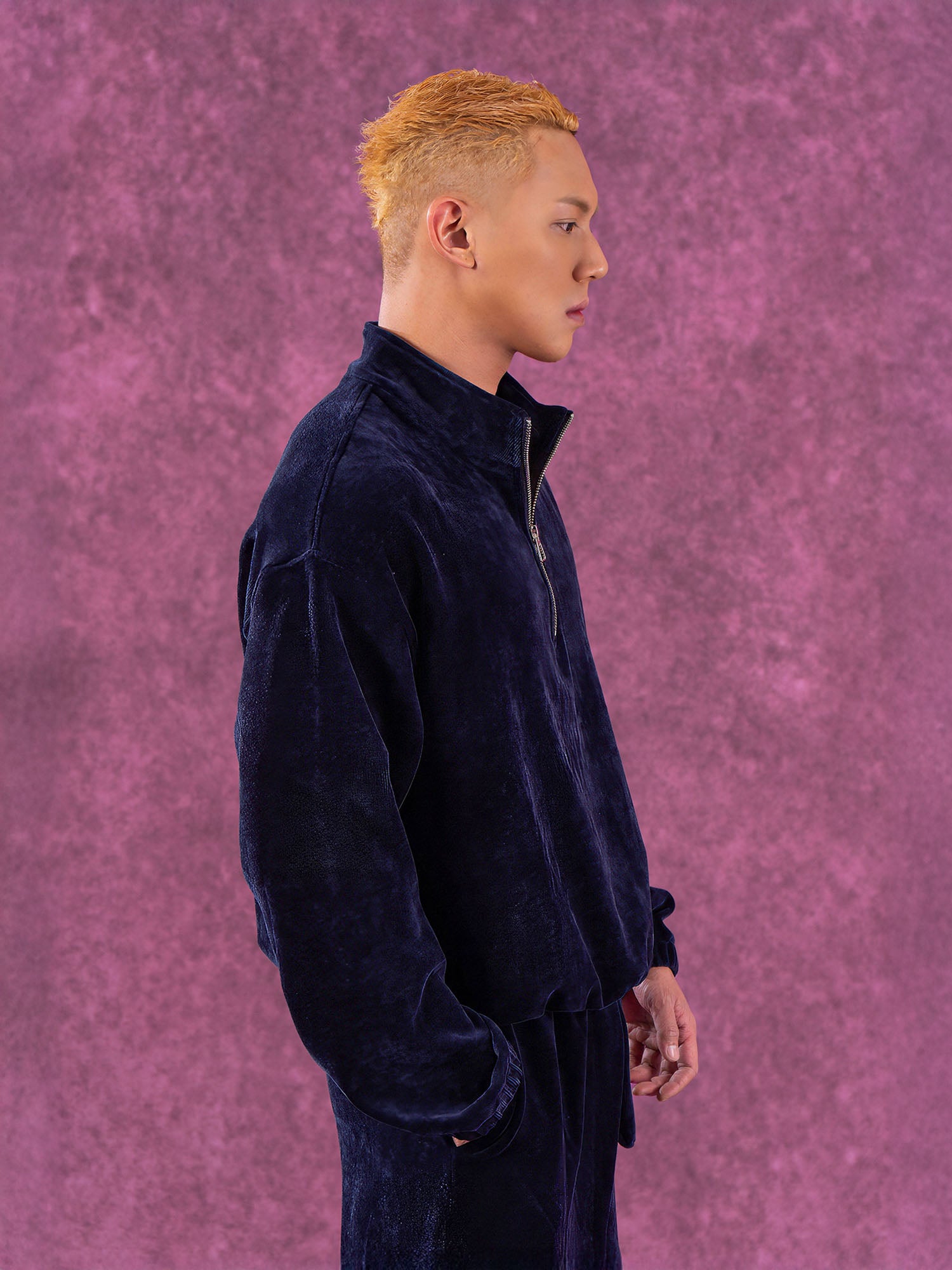 CLP Corduroy Elastic-Hem Half-Zip Pullover, premium urban and streetwear designers apparel on PROJECTISR.com, CLP