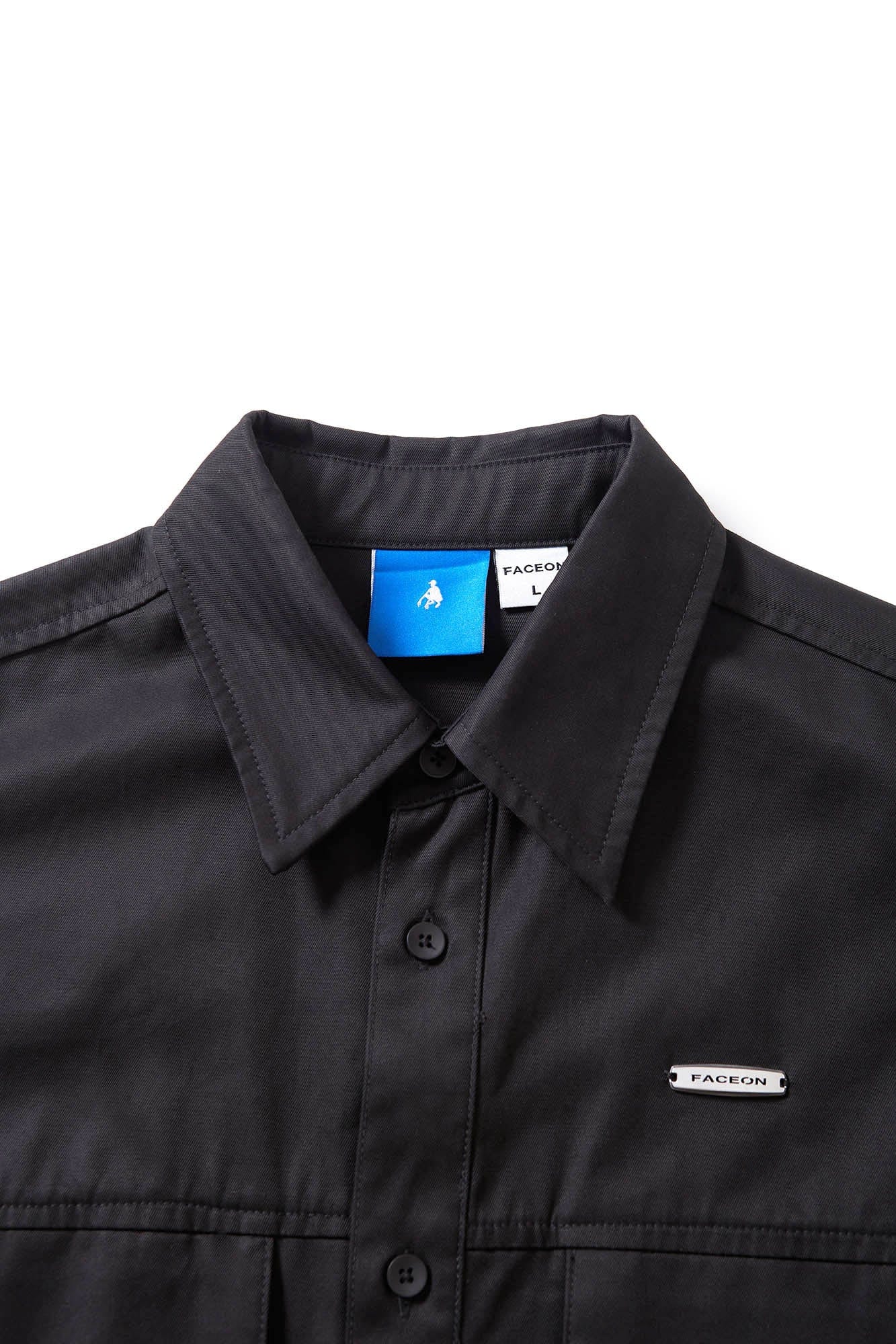 FACEONLAB Multi-Pocket Aviator Shirt