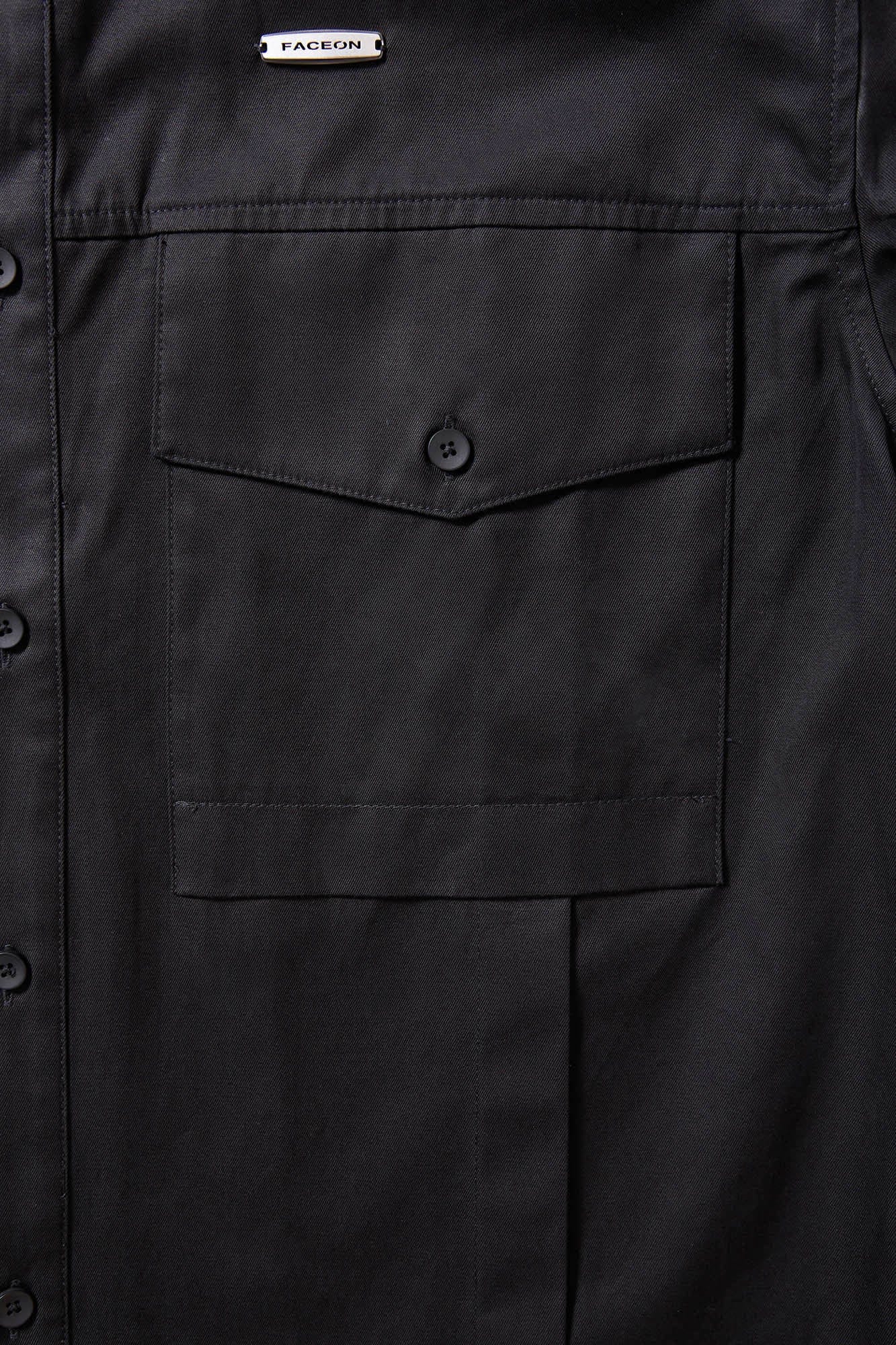 FACEONLAB Multi-Pocket Aviator Shirt