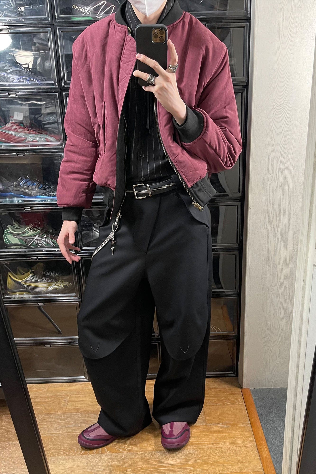 ESAIAS Layered Flap-Knee Wool-Blended Wide-Leg Trousers, premium urban and streetwear designers apparel on PROJECTISR.com, ESAIAS