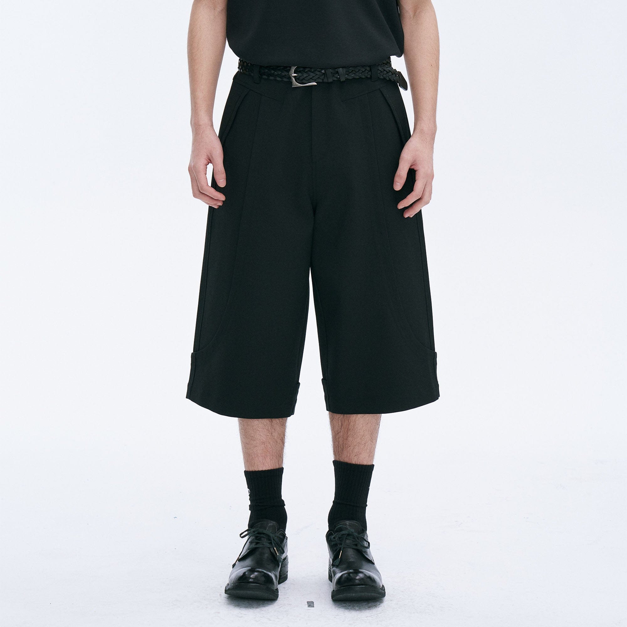 CATSSTAC Essential Spliced Wool-Blend Capri Pants, premium urban and streetwear designers apparel on PROJECTISR.com, CATSSTAC